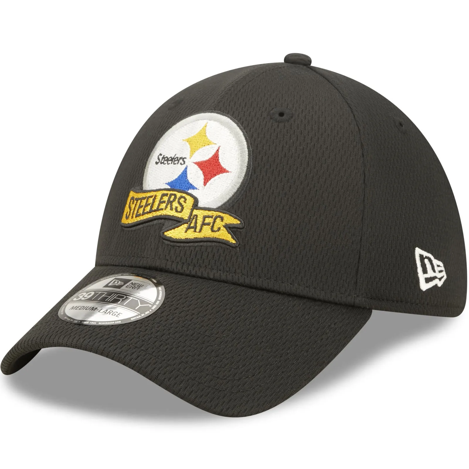 New Era Pittsburgh Steelers NFL 39THIRTY Sideline Coach 2022 Baseball Cap Black