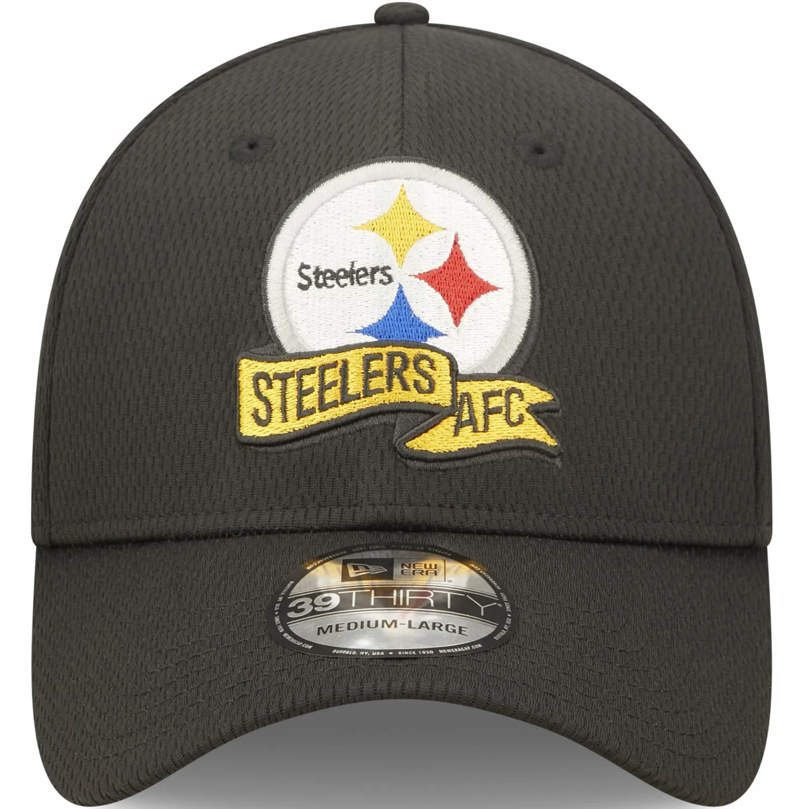 New Era Pittsburgh Steelers NFL 39THIRTY Sideline Coach 2022 Baseball Cap Black