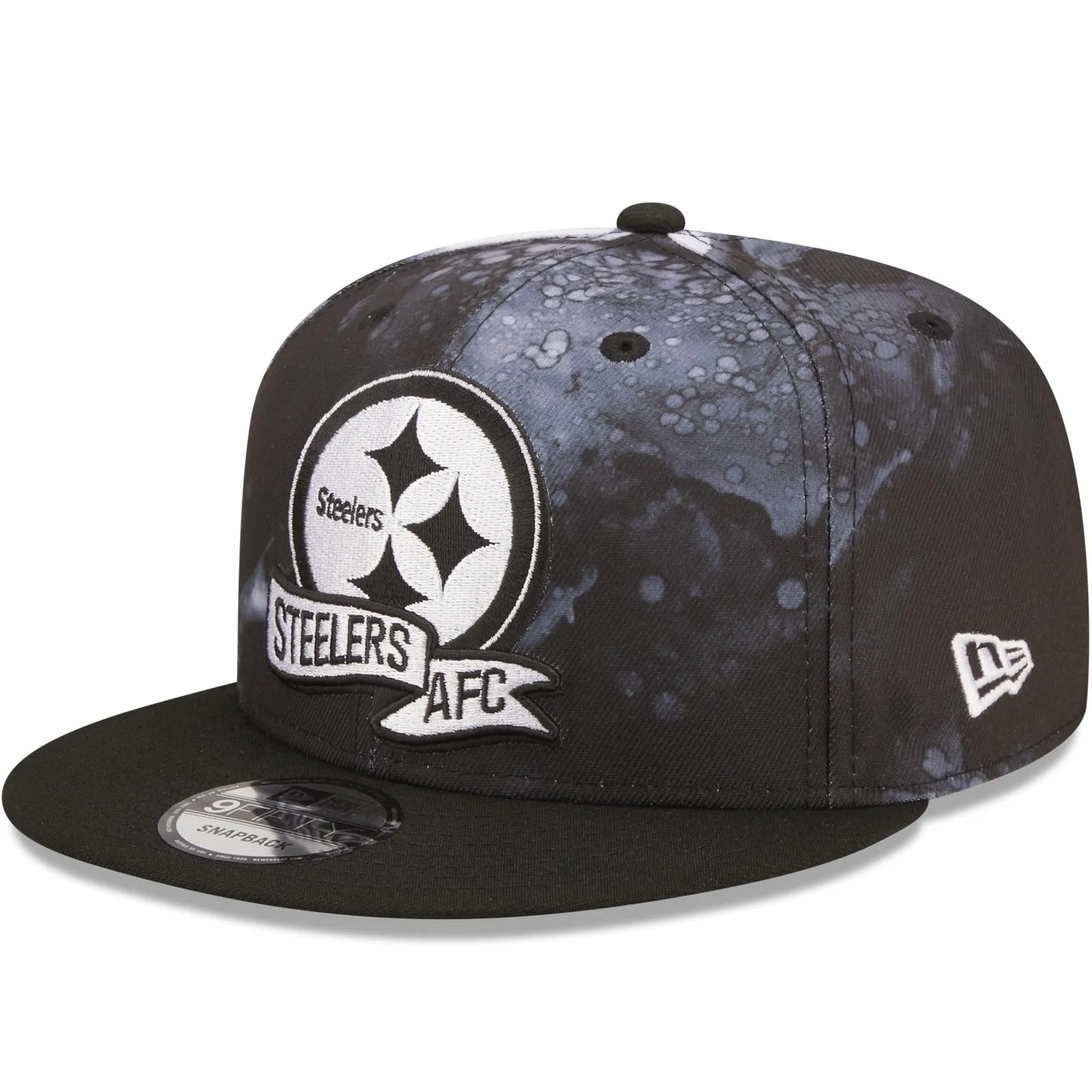 New Era Pittsburgh Steelers NFL 9FIFTY 2022 Sideline Ink Baseball Cap Black