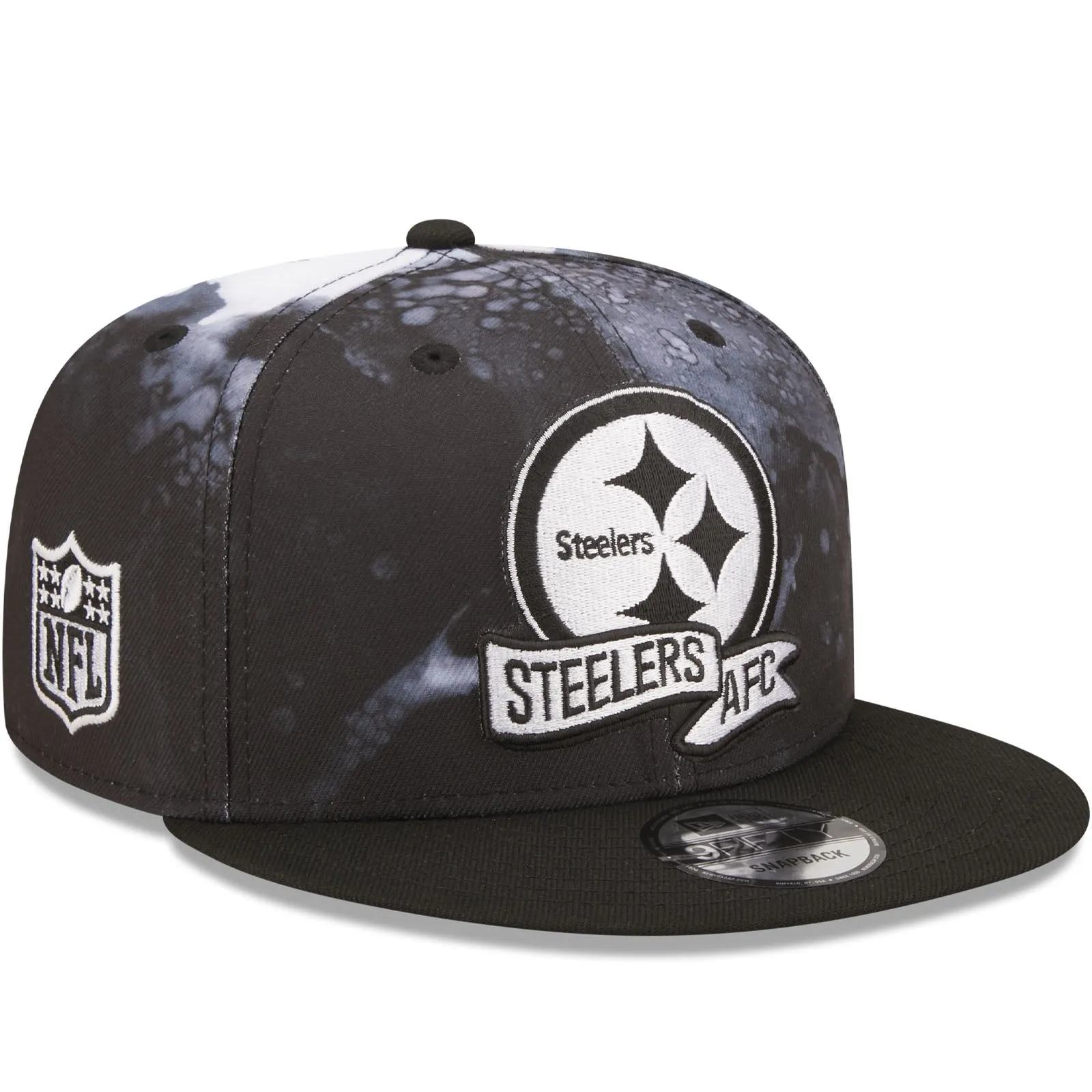 New Era Pittsburgh Steelers NFL 9FIFTY 2022 Sideline Ink Baseball Cap Black