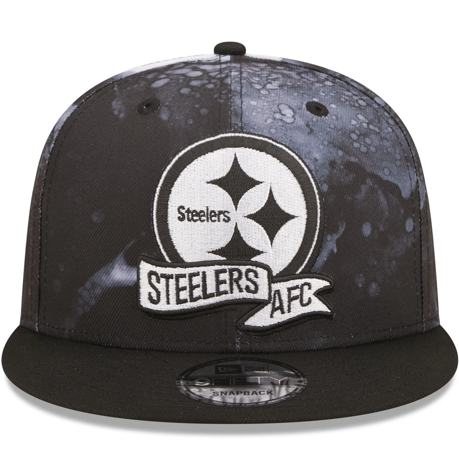 New Era Pittsburgh Steelers NFL 9FIFTY 2022 Sideline Ink Baseball Cap Black