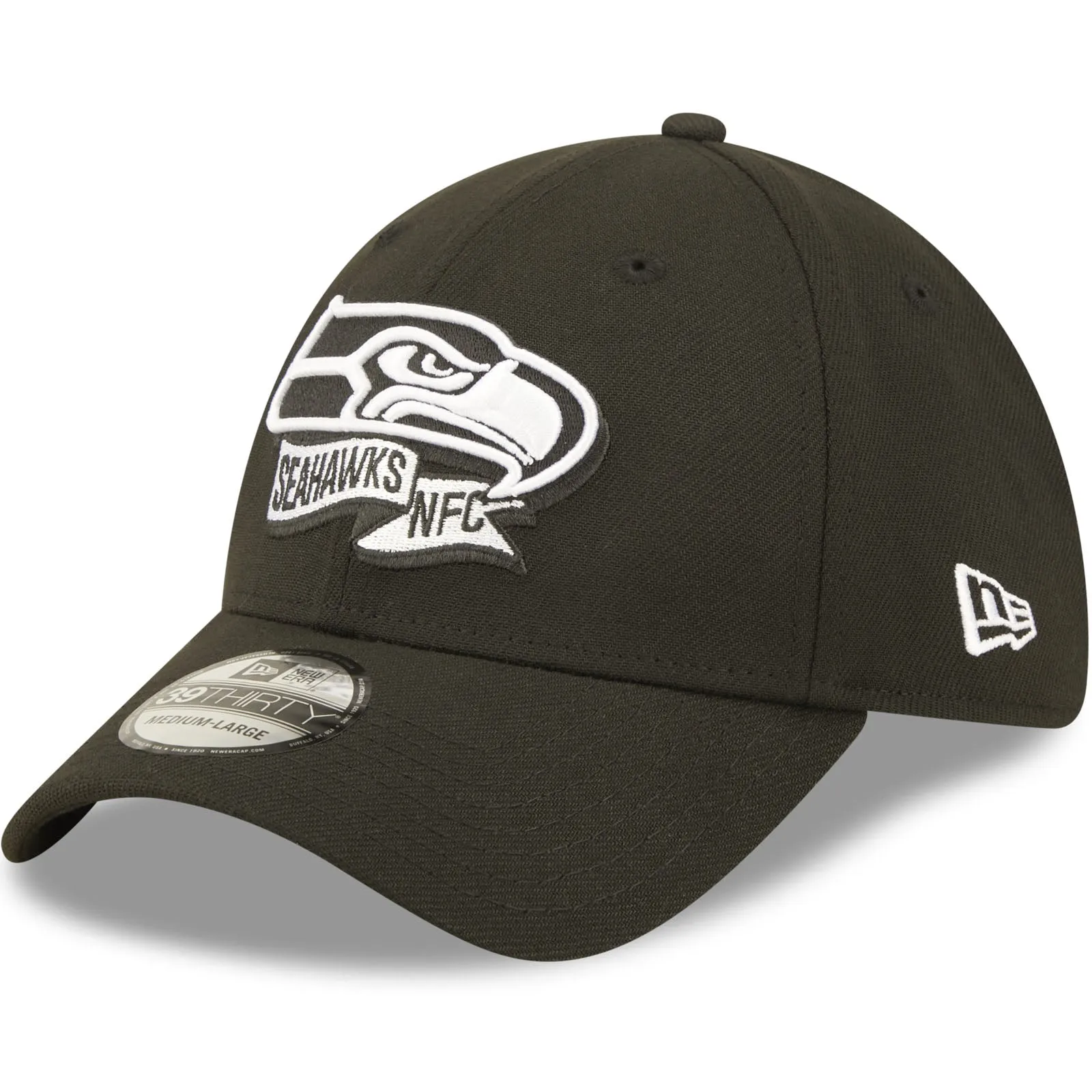 New Era Seattle Seahawks NFL 39THIRTY Sideline 2022 Baseball Cap - Black