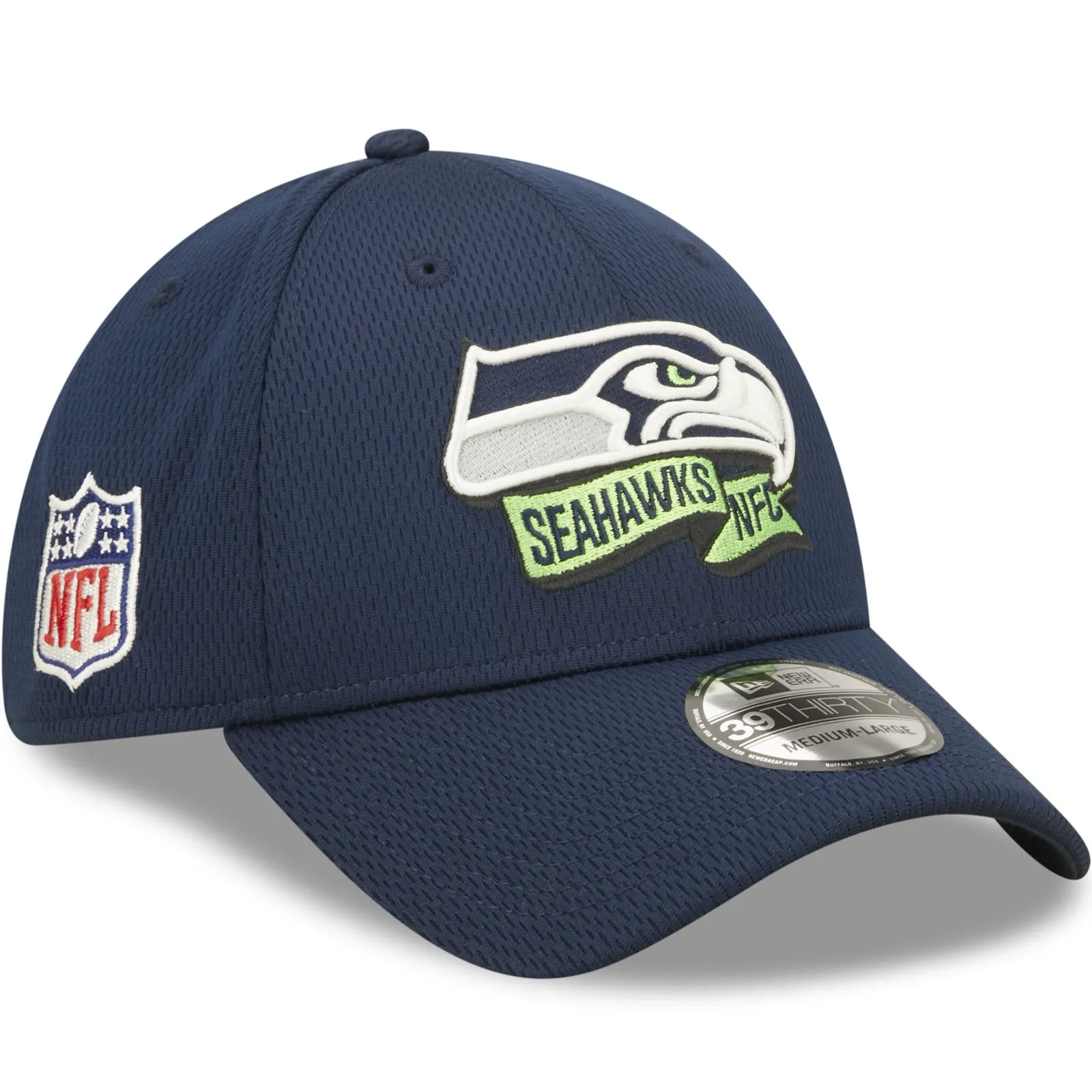 New Era Seattle Seahawks NFL 39THIRTY Sideline Coach 2022 Baseball Cap - Navy