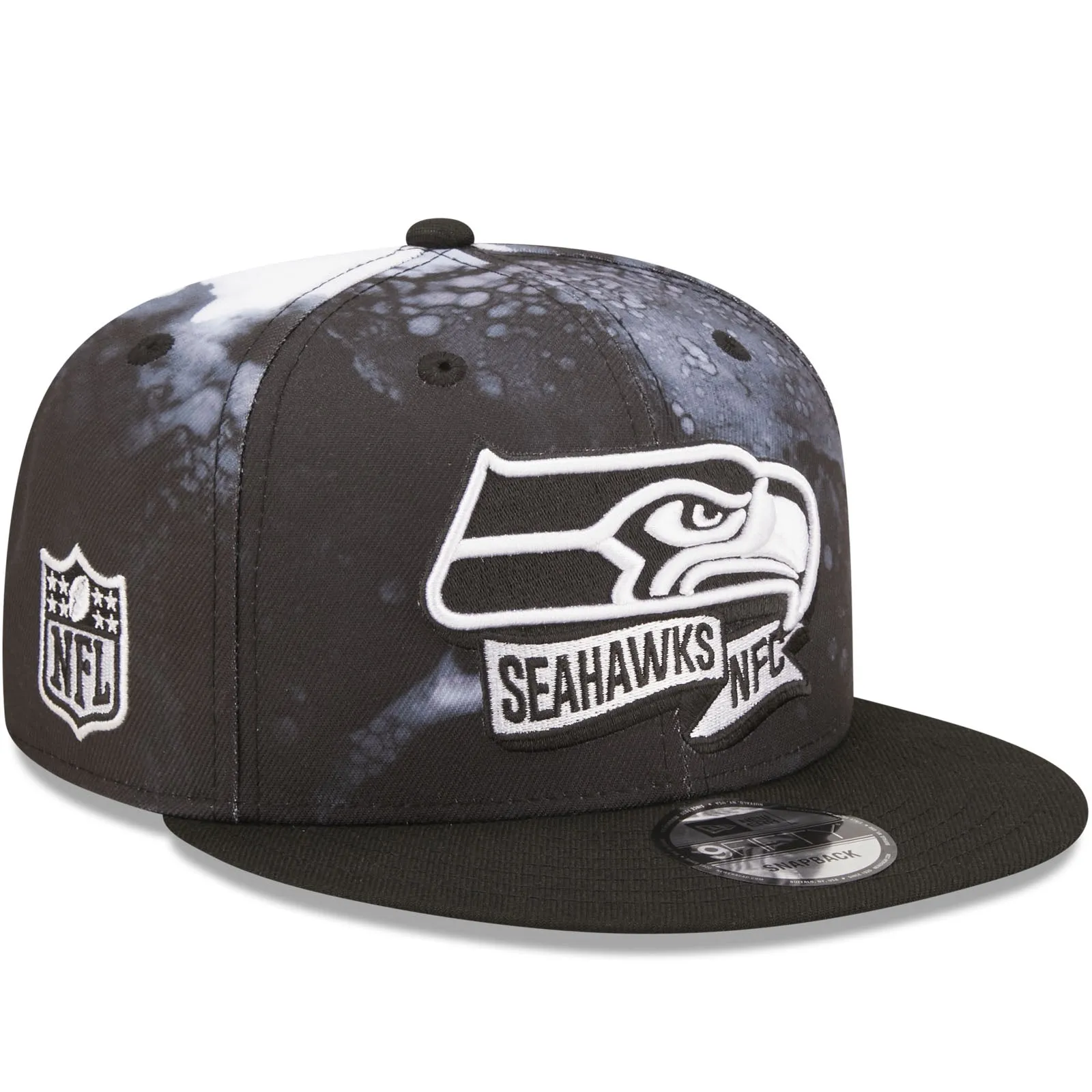 New Era Seattle Seahawks NFL 9FIFTY 2022 Sideline Ink Baseball Cap - Black