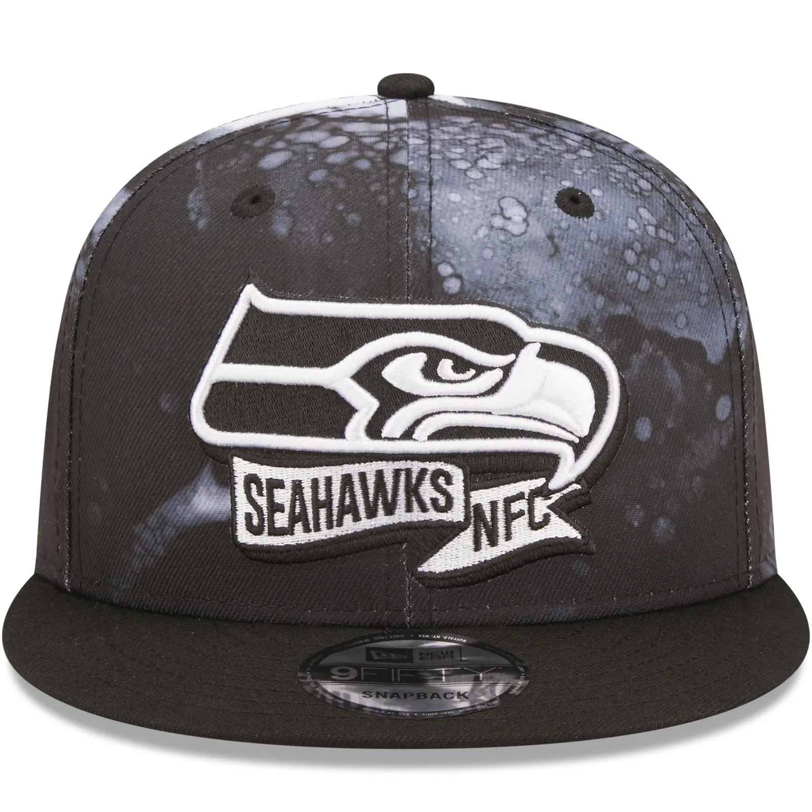 New Era Seattle Seahawks NFL 9FIFTY 2022 Sideline Ink Baseball Cap - Black