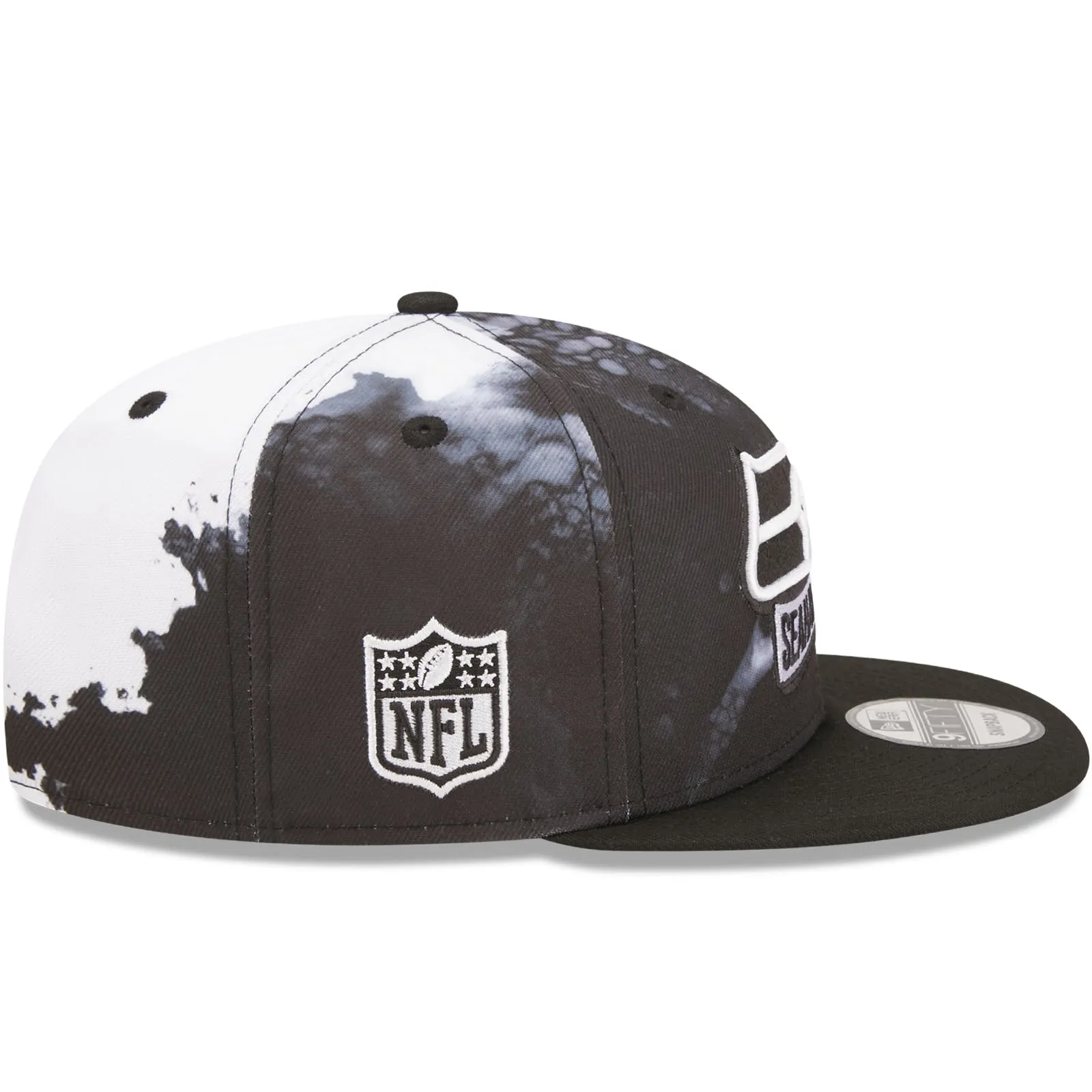 New Era Seattle Seahawks NFL 9FIFTY 2022 Sideline Ink Baseball Cap - Black