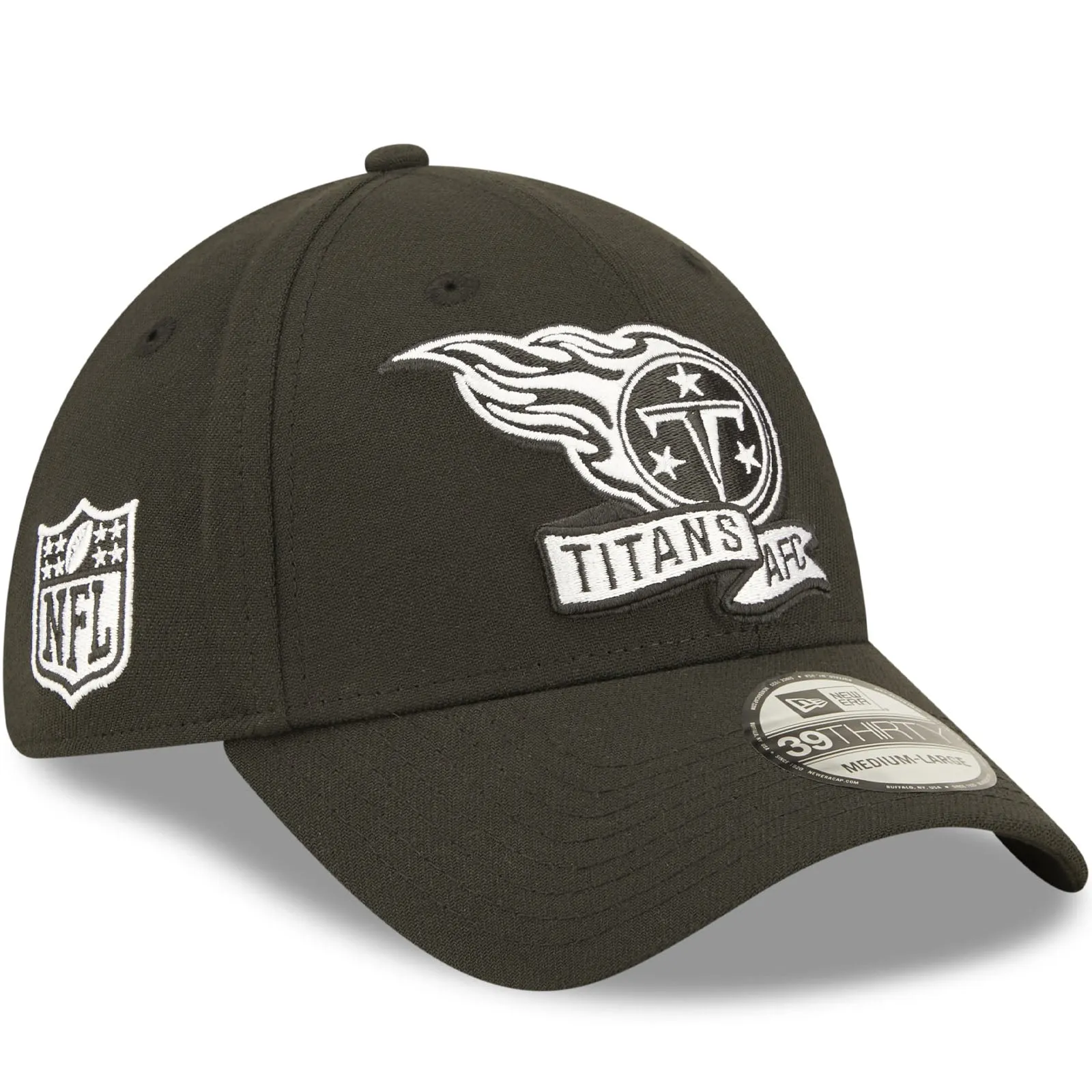 New Era Tennessee Titans NFL 2022 Sideline 39THIRTY Baseball Cap - Black