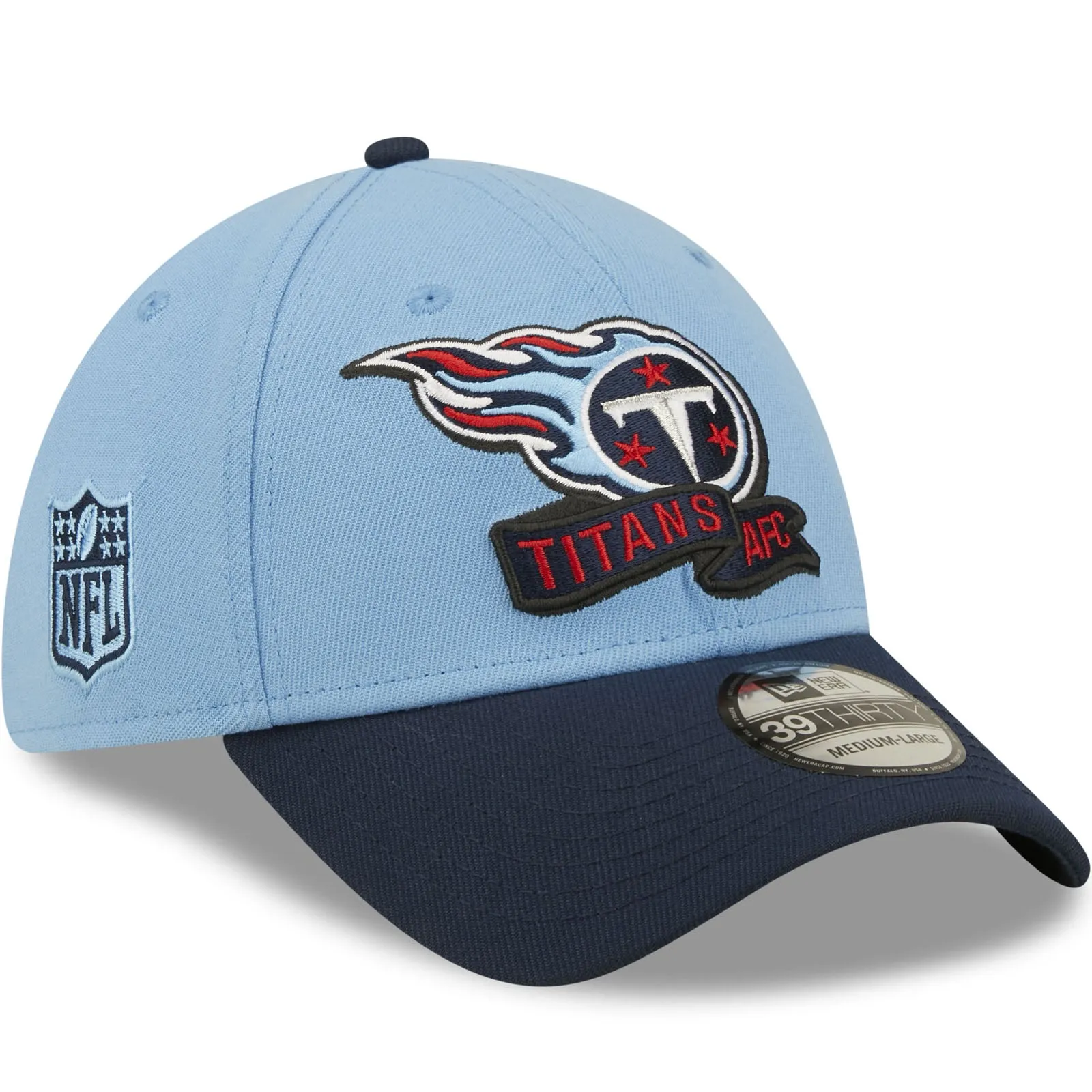 New Era Tennessee Titans NFL 2022 Sideline 39THIRTY Baseball Cap - Blue