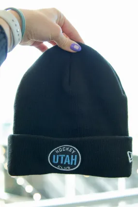 New Era Utah Hockey Black Circle Logo Knit - Black - New Era