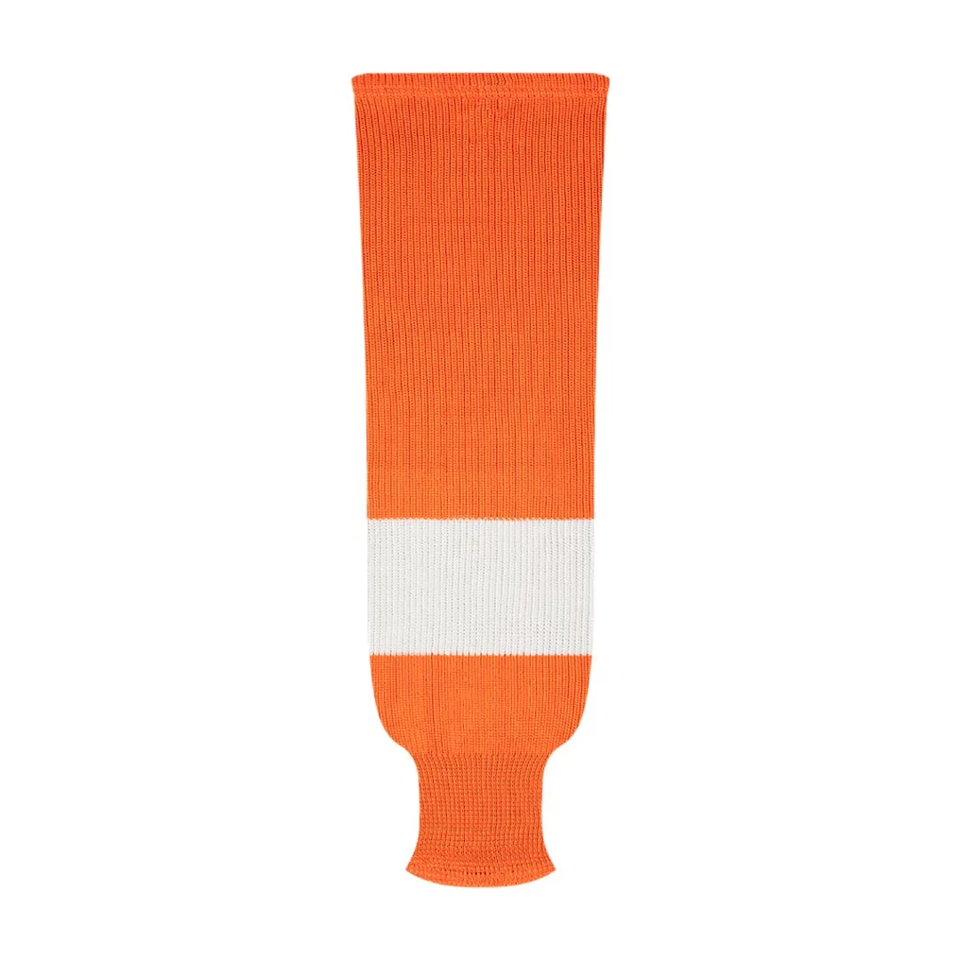 NHL Pattern 9800 Knit Hockey Socks: Philadelphia Flyers Orange