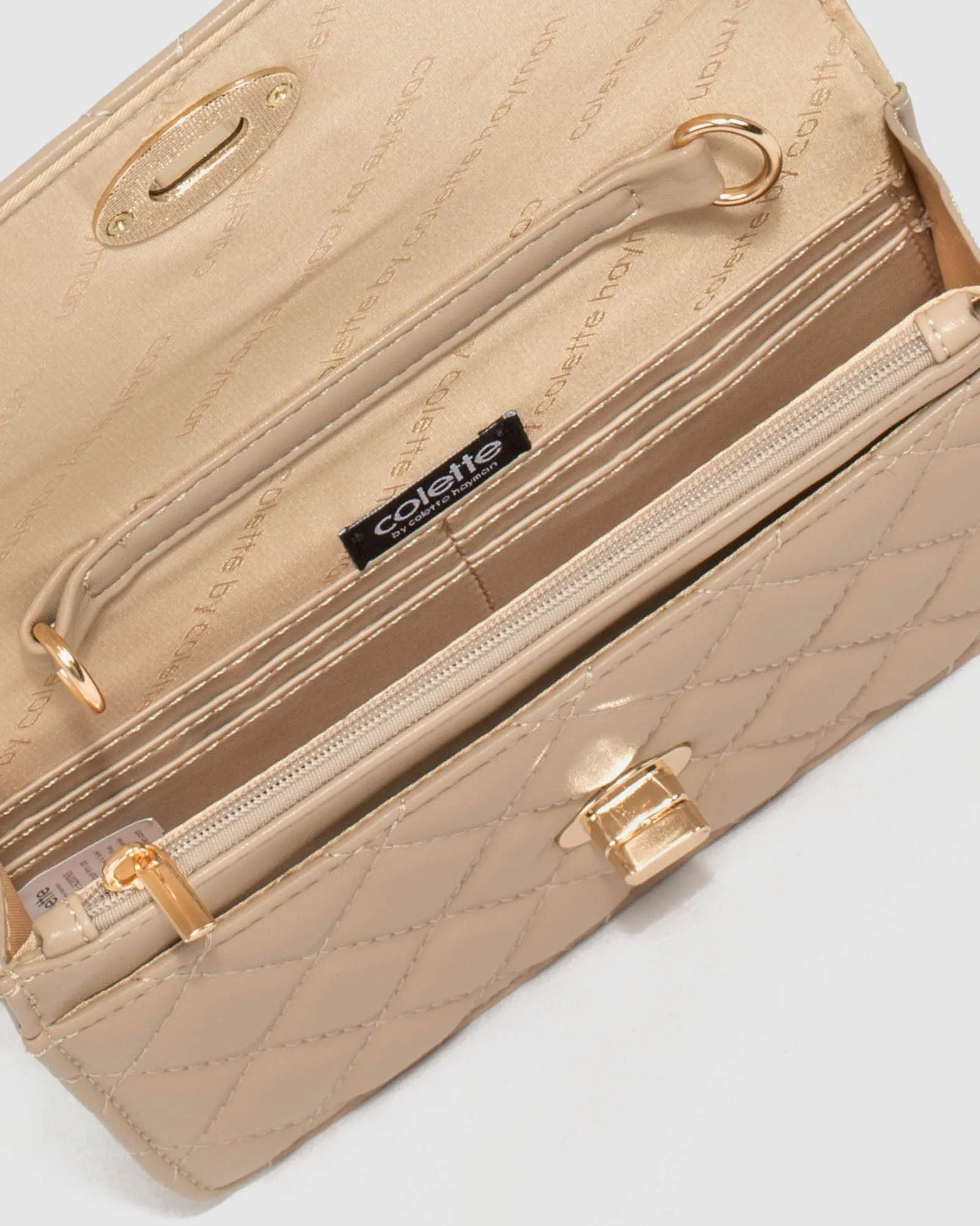 Nude Eboni Quilted Crossbody Bag