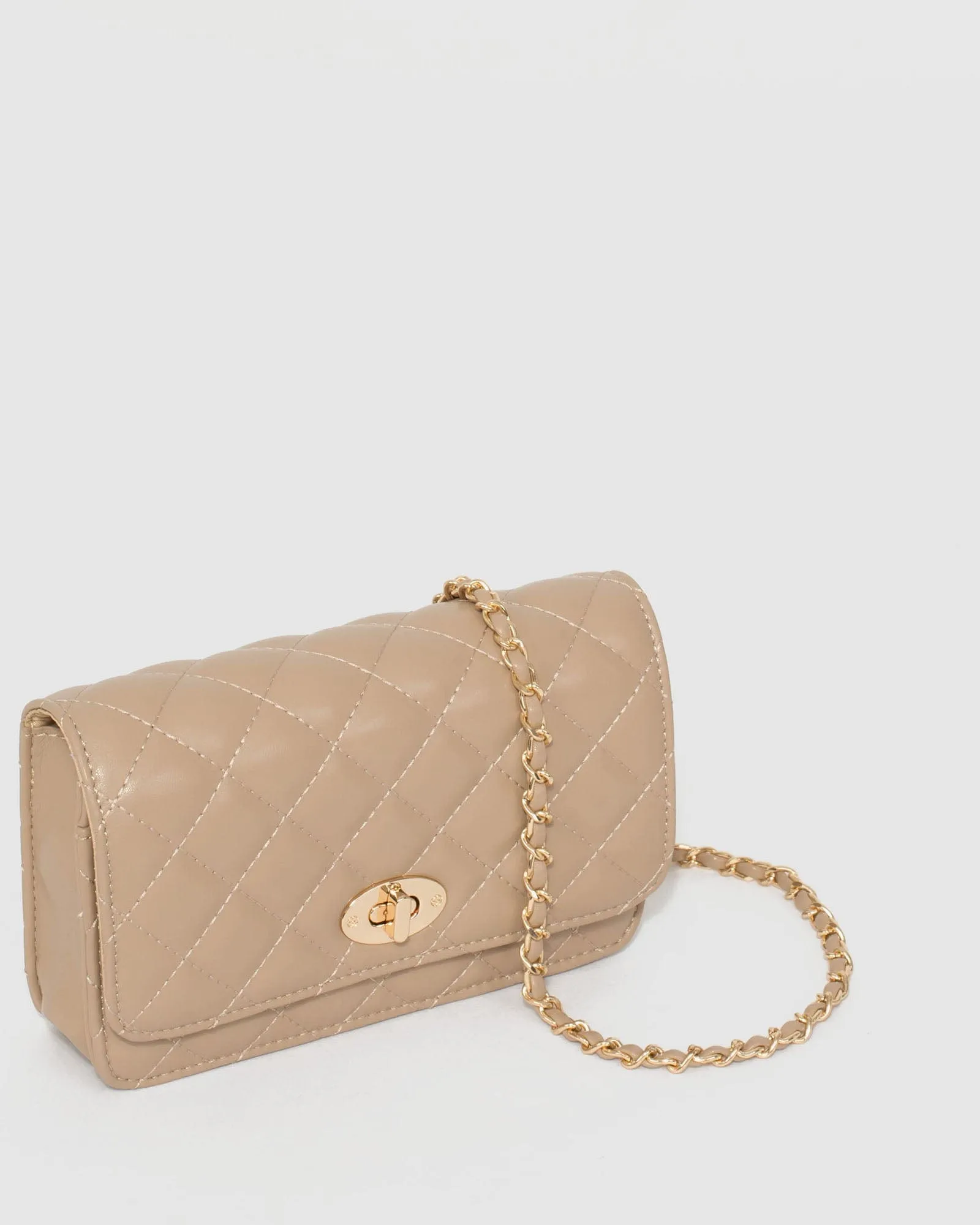 Nude Eboni Quilted Crossbody Bag