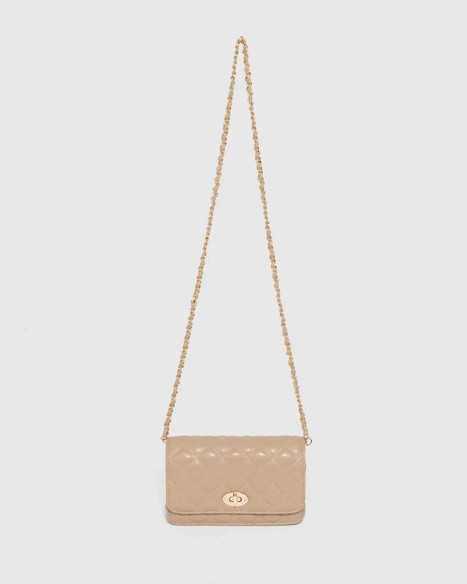 Nude Eboni Quilted Crossbody Bag