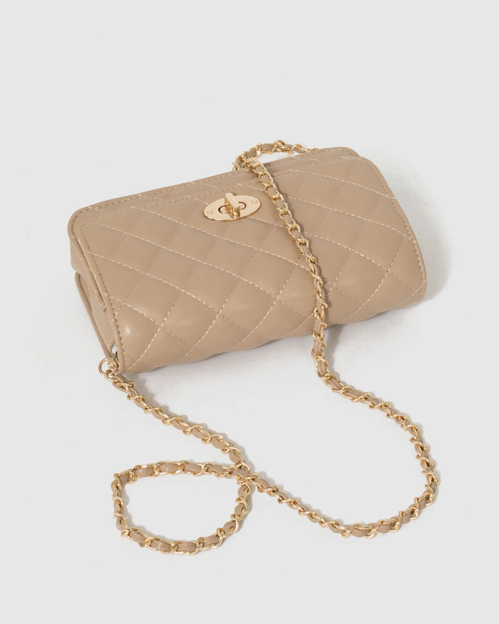 Nude Eboni Quilted Crossbody Bag