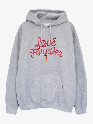 NW2 Mickey Mouse Love Slogan Adult Grey Printed Hoodie | Women | George at ASDA