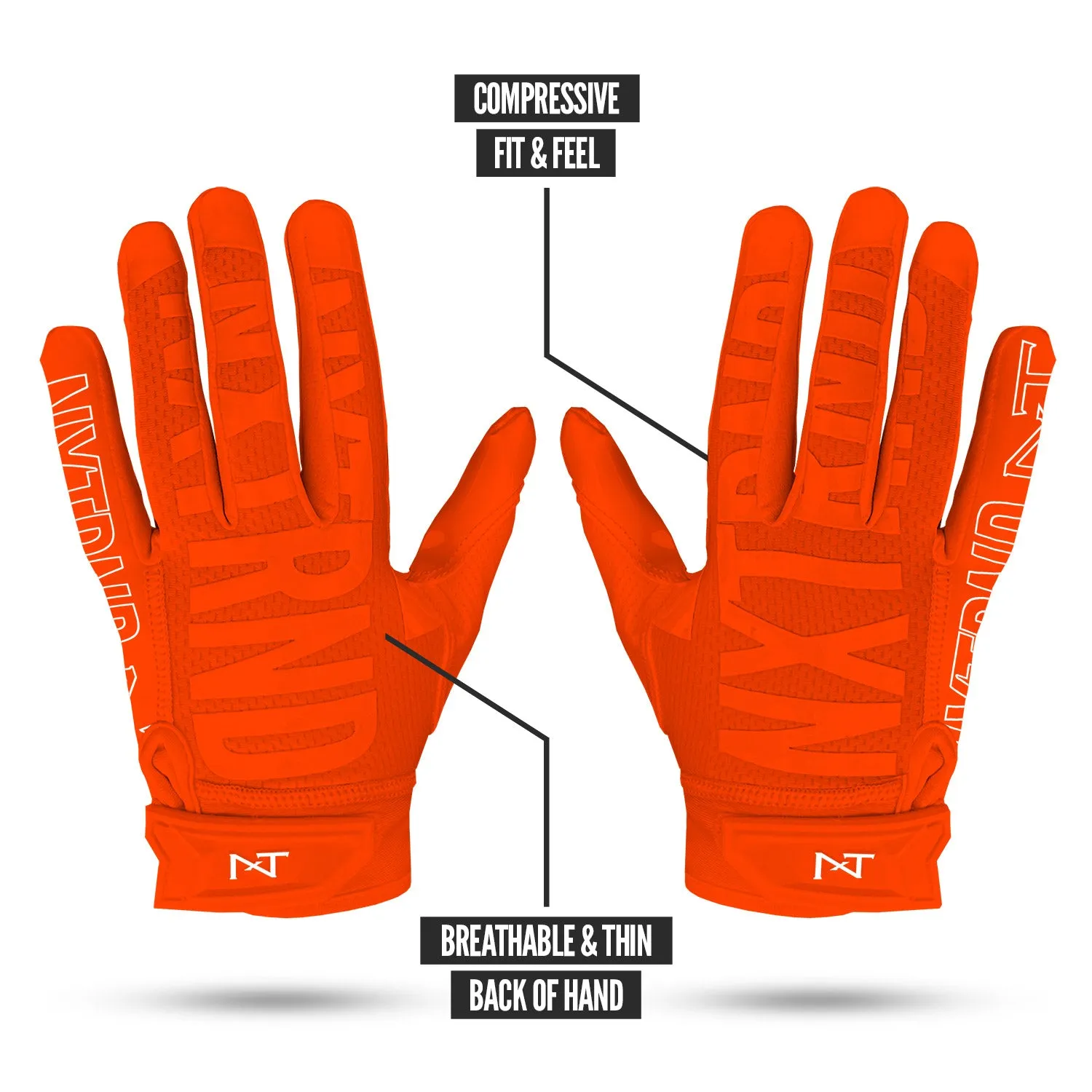 NXTRND G2 Football Gloves Orange