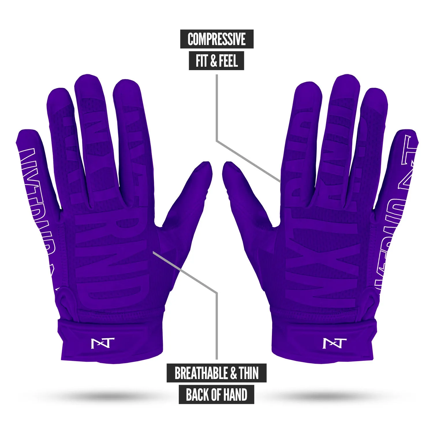 NXTRND G2 Football Gloves Purple