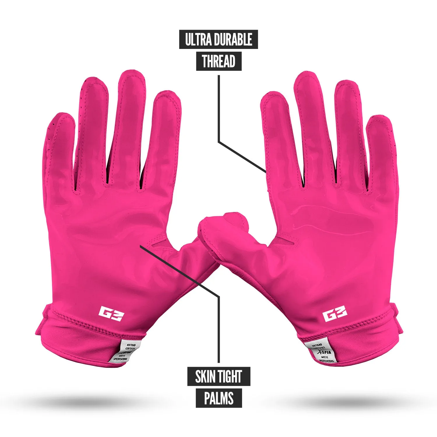 NXTRND G3 Padded Football Gloves Pink