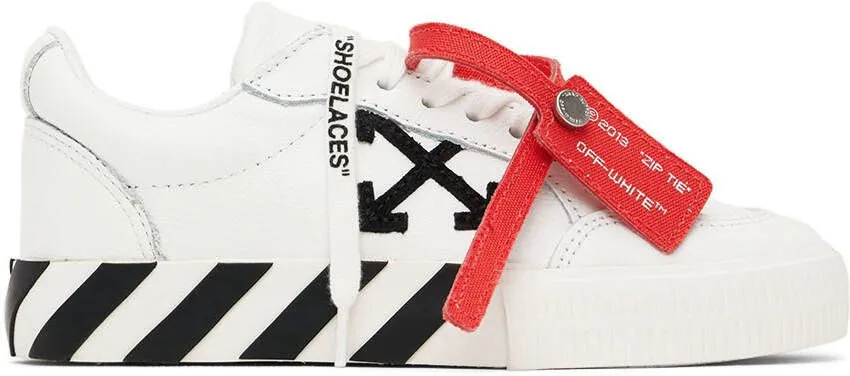 Off-White Kids White & Black Vulcanized Sneakers