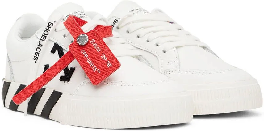 Off-White Kids White & Black Vulcanized Sneakers