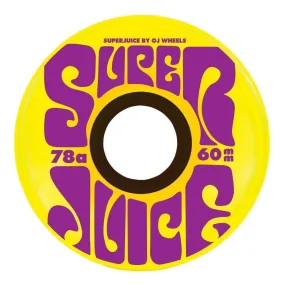 OJ Soft Skateboard Wheels Super Juice 78a Yellow 60mm