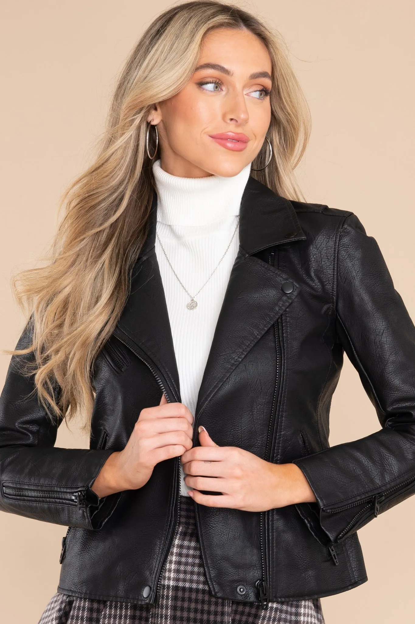 Onyx Faux Leather Jacket