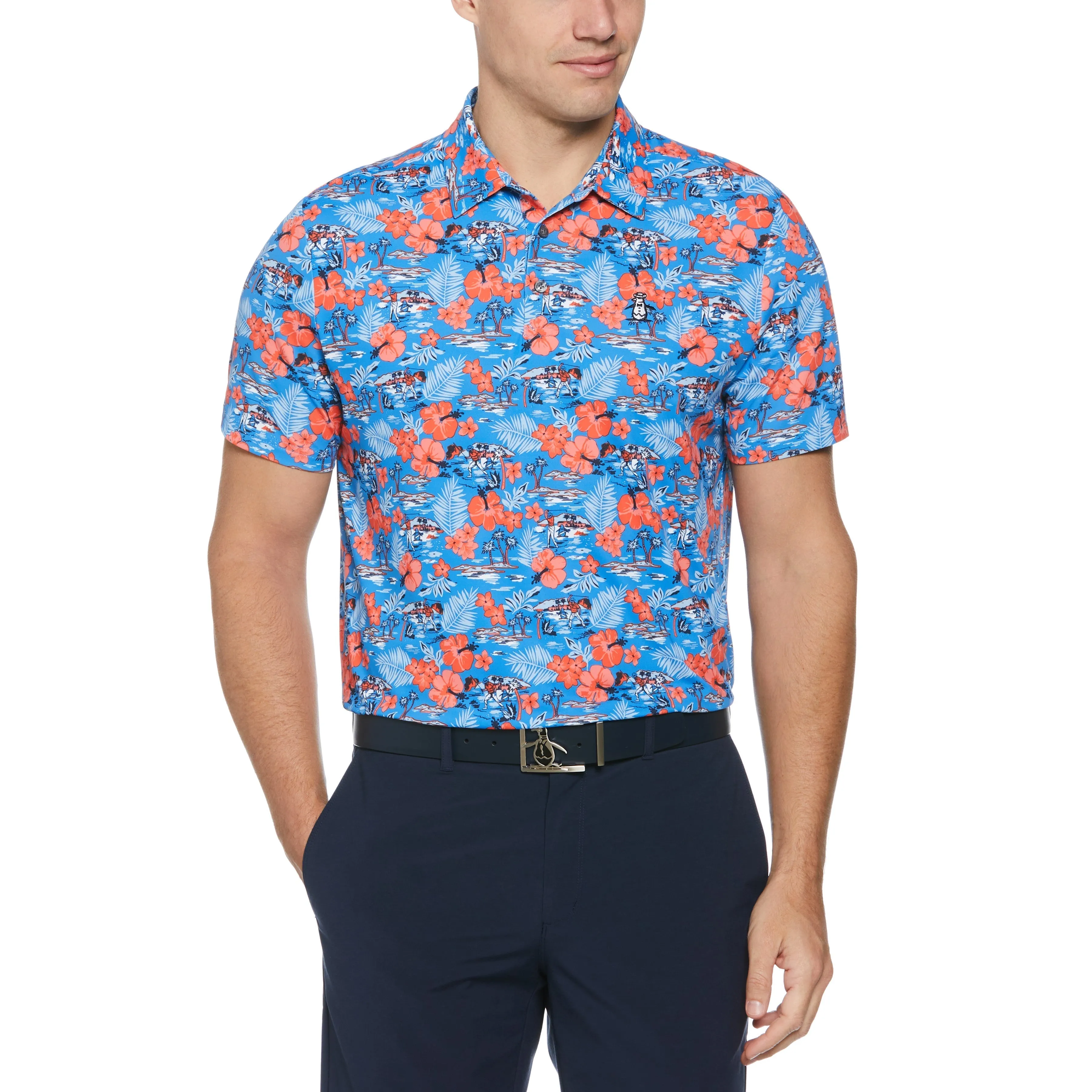 Original Penguin Chi Chi All-Over Floral Print Golf Polo