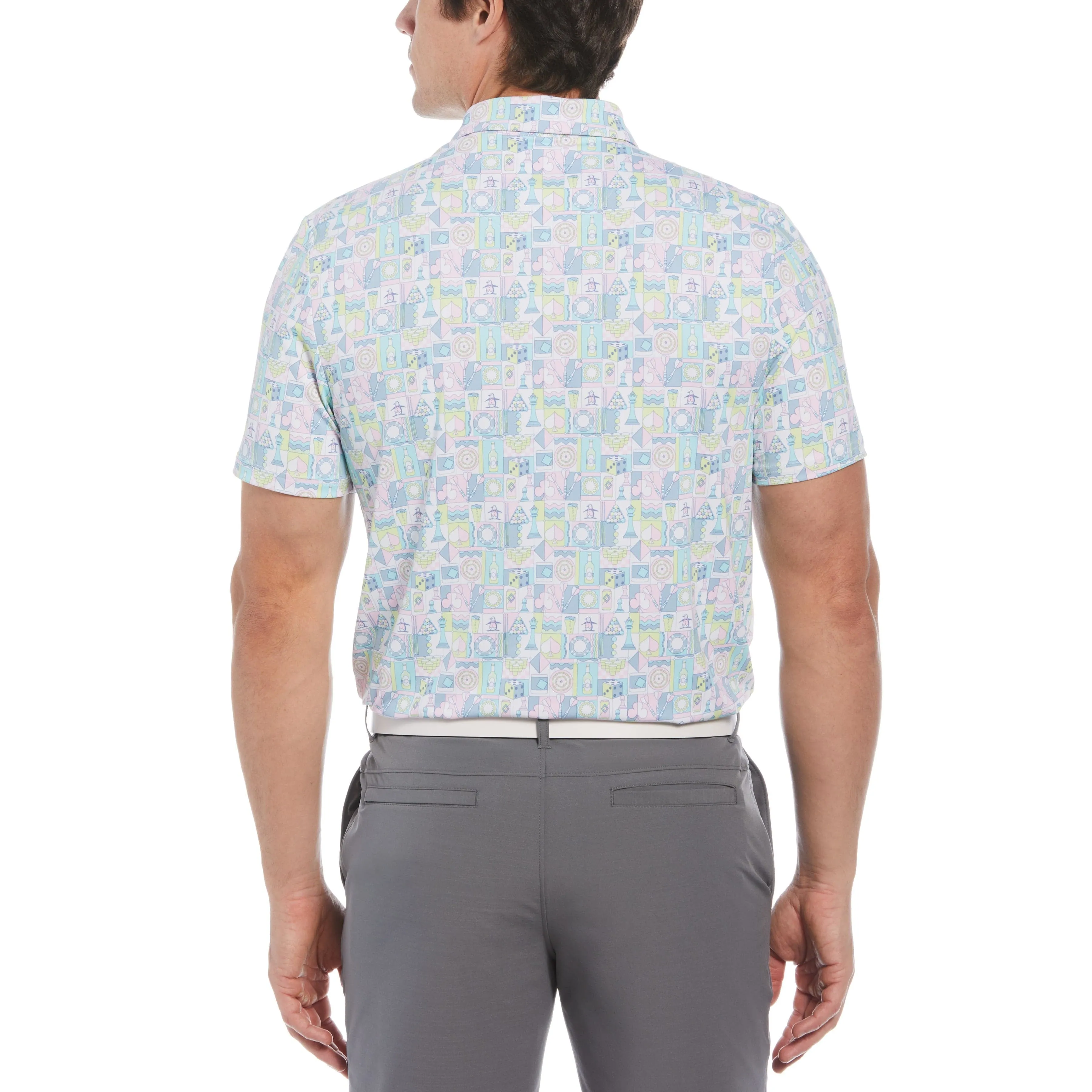 Original Penguin Novelty Grid Print Golf Polo