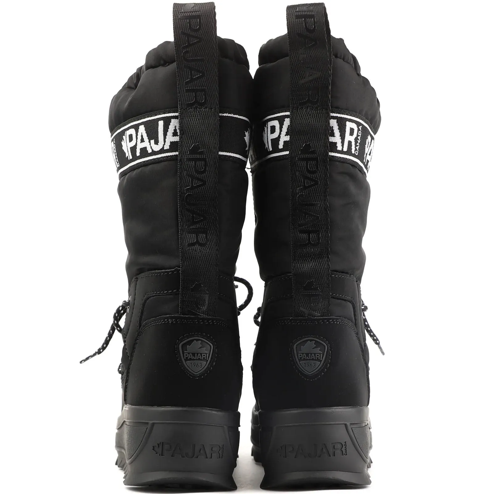 Pajar Womens Galaxy High Rise Waterproof Toboggan Snow Boots - Black