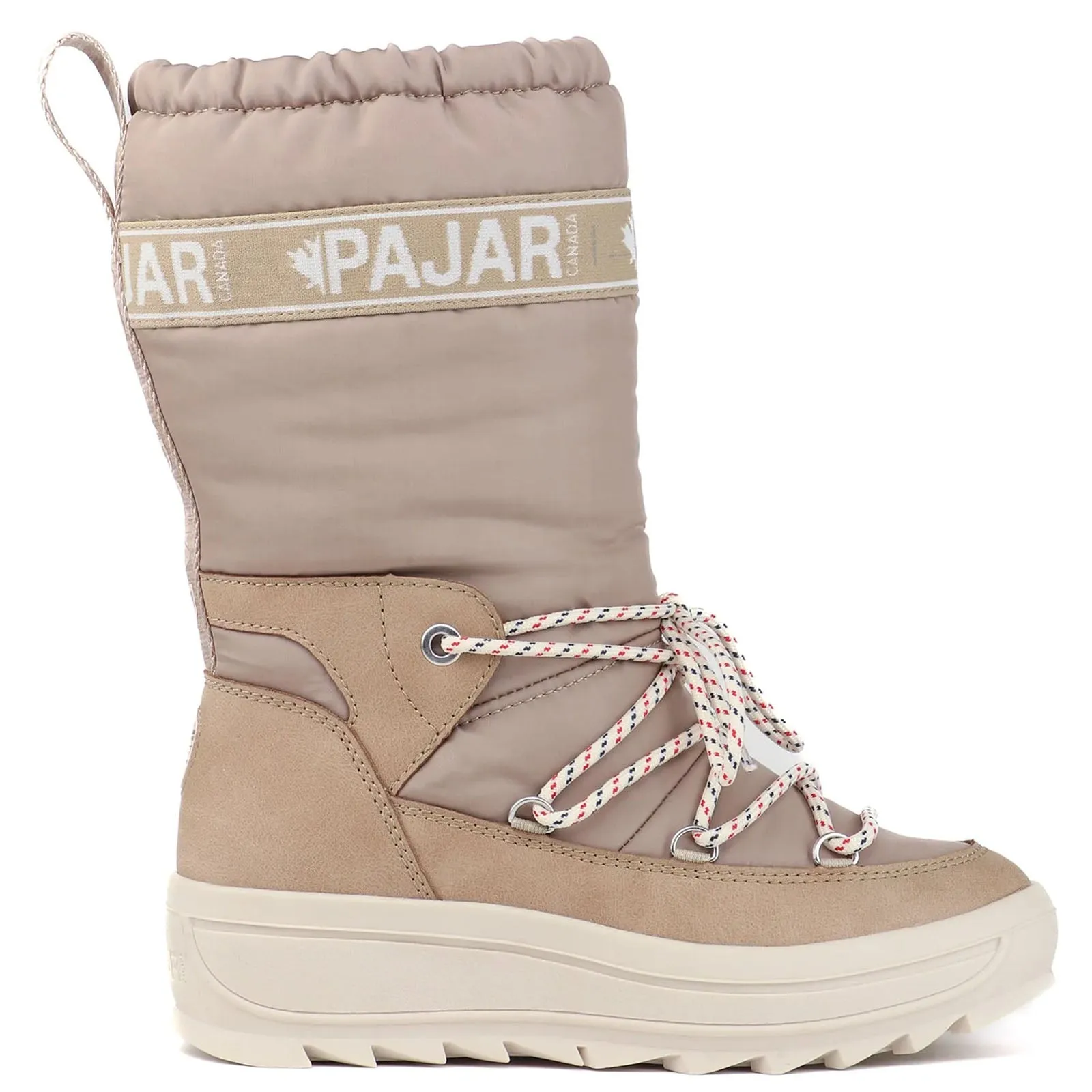 Pajar Womens Galaxy High Rise Waterproof Toboggan Snow Boots - Sand