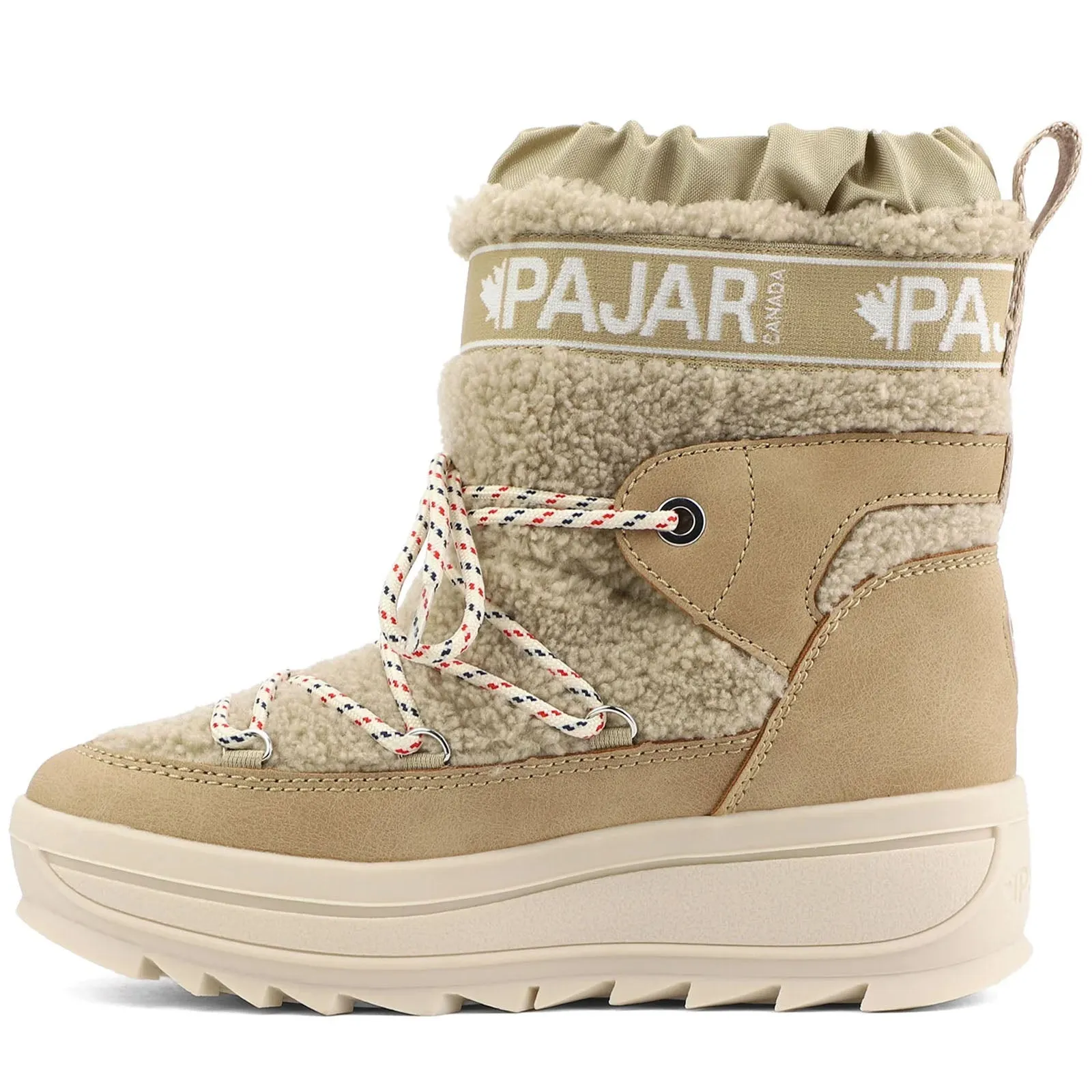 Pajar Womens Galaxy Lama Sherpa Mid Rise Waterproof Toboggan Snow Boots