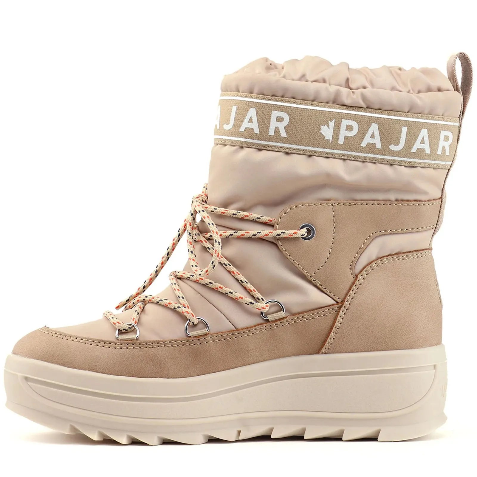 Pajar Womens Galaxy Mid Rise Waterproof Toboggan Snow Boots - Sand