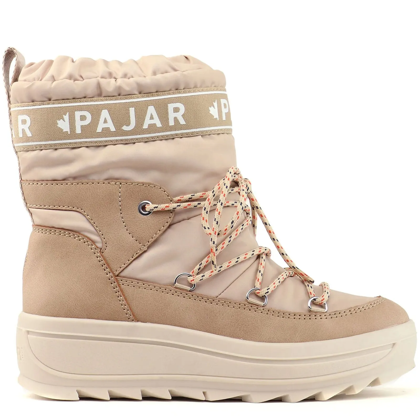 Pajar Womens Galaxy Mid Rise Waterproof Toboggan Snow Boots - Sand