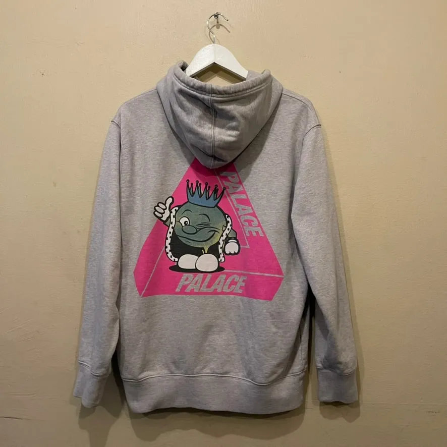 Palace Tri-Smiler Grey Marl Hoodie