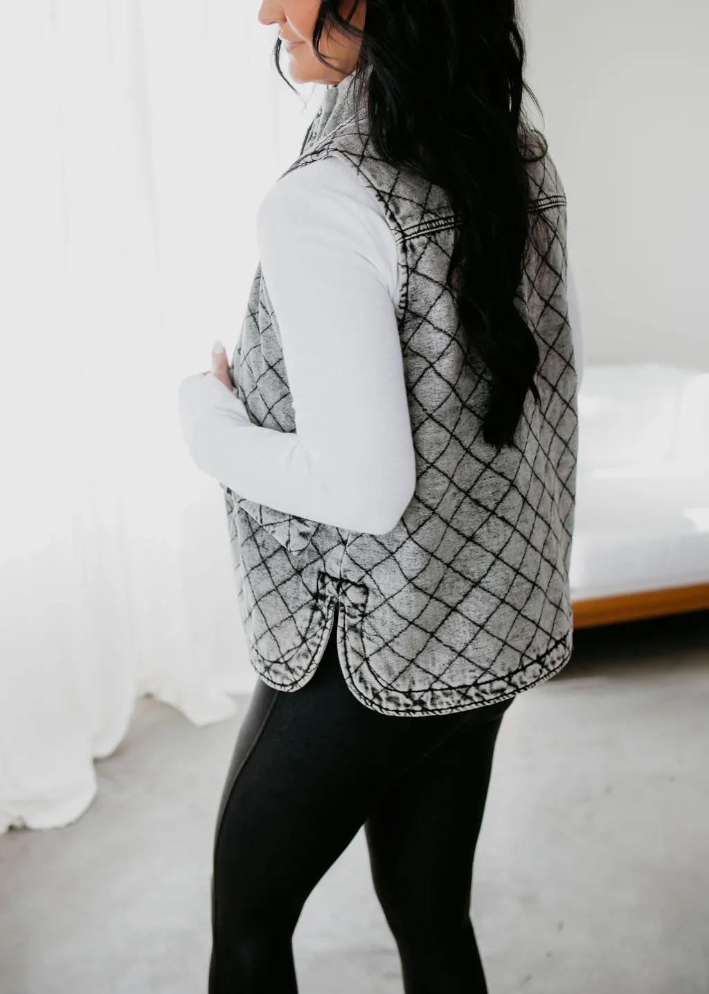 Penny Quilted Zip Front Vest