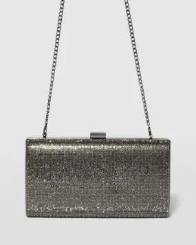 Pewter Margot Hardcase Clutch Bag