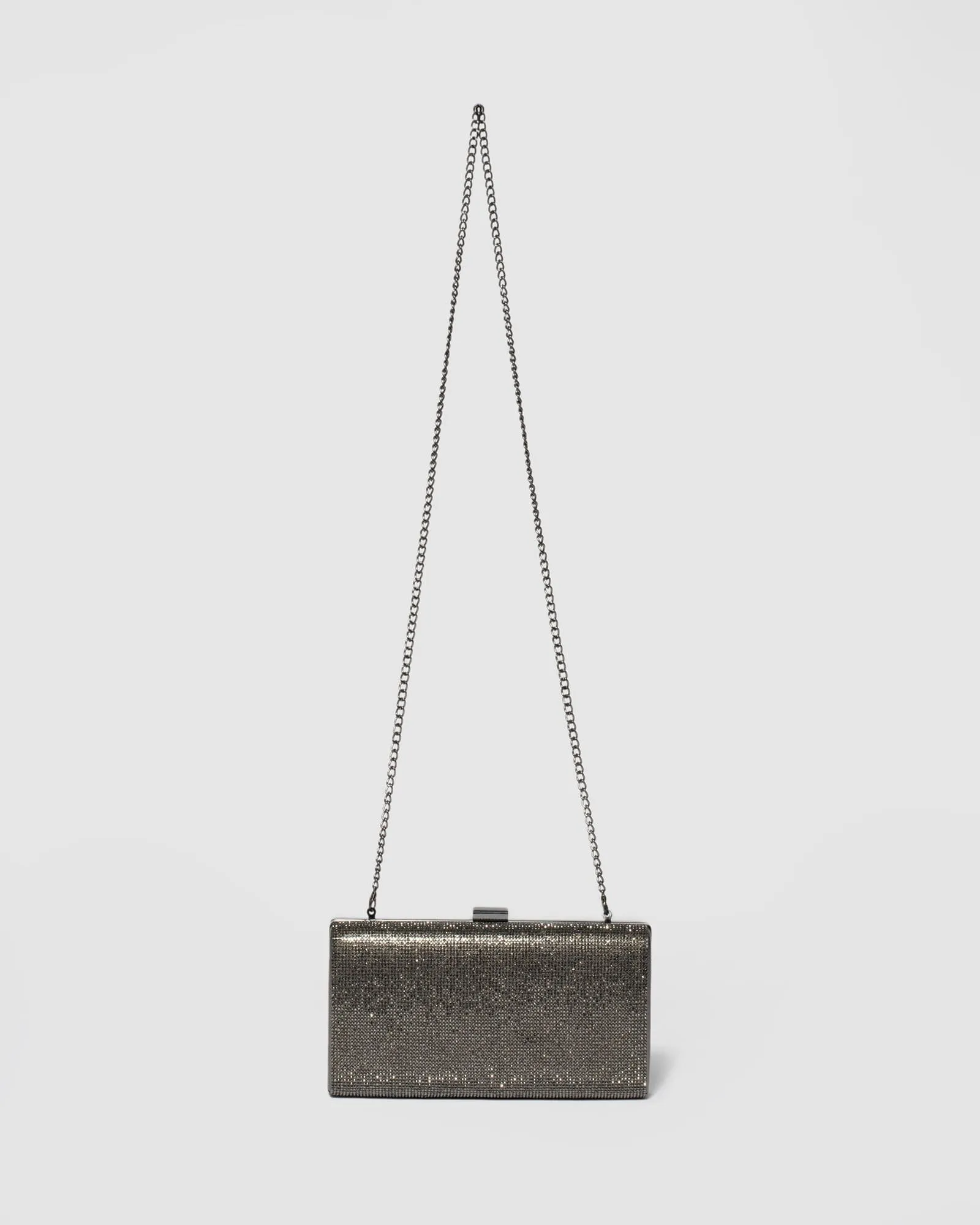 Pewter Margot Hardcase Clutch Bag