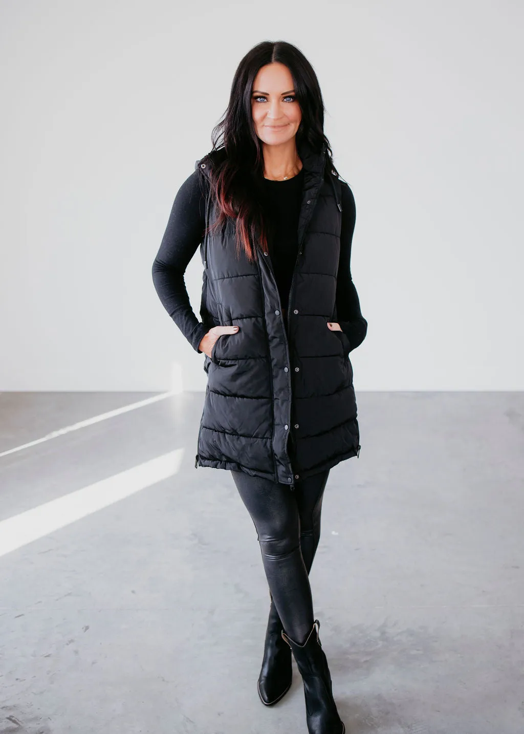 Peyton Hooded Puffer Vest