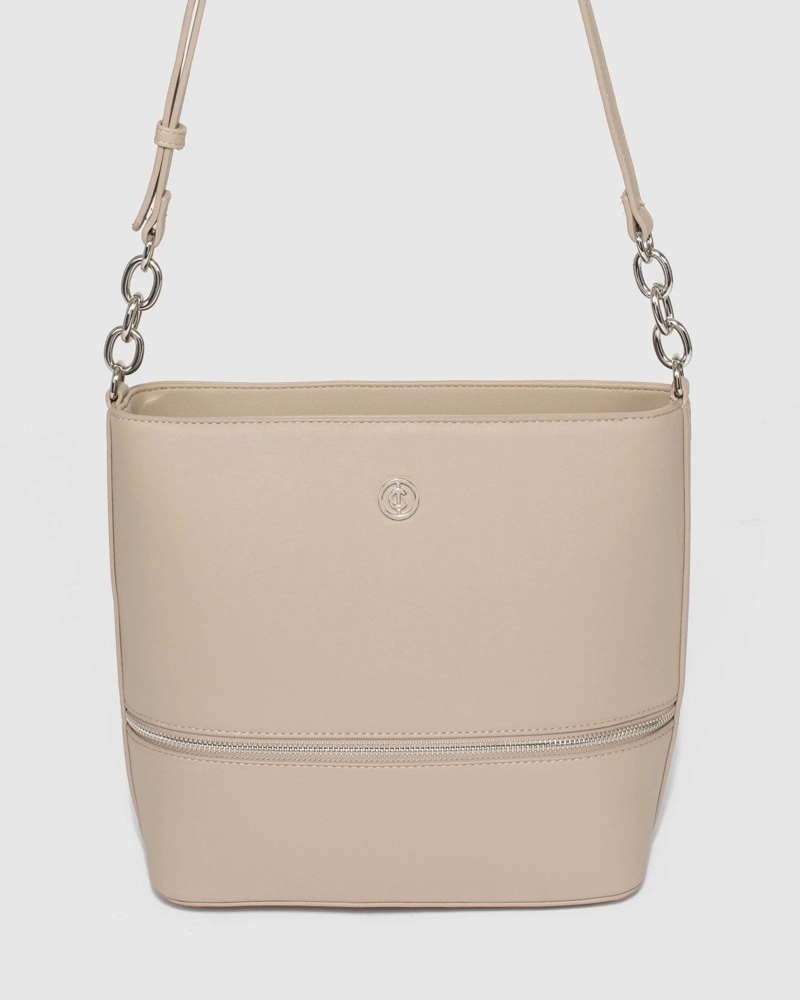 Pia Taupe  Pouch Crossbody Bag