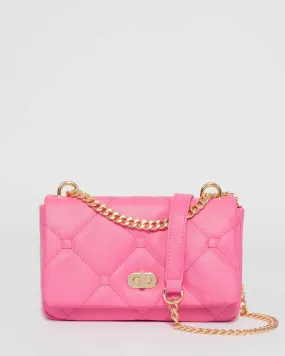 Pink Claire Quilt Crossbody Bag