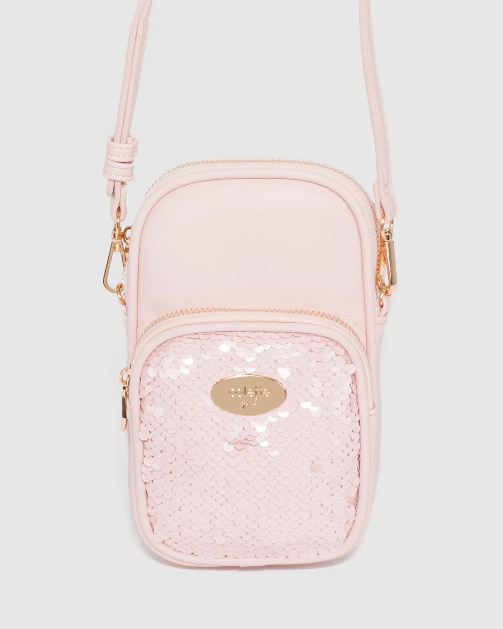 Pink Koni Sequin Kids Crossbody Bag