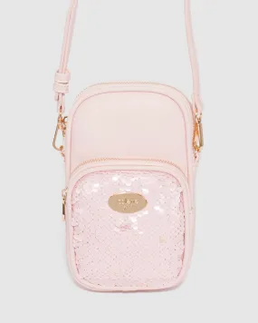 Pink Koni Sequin Kids Crossbody Bag