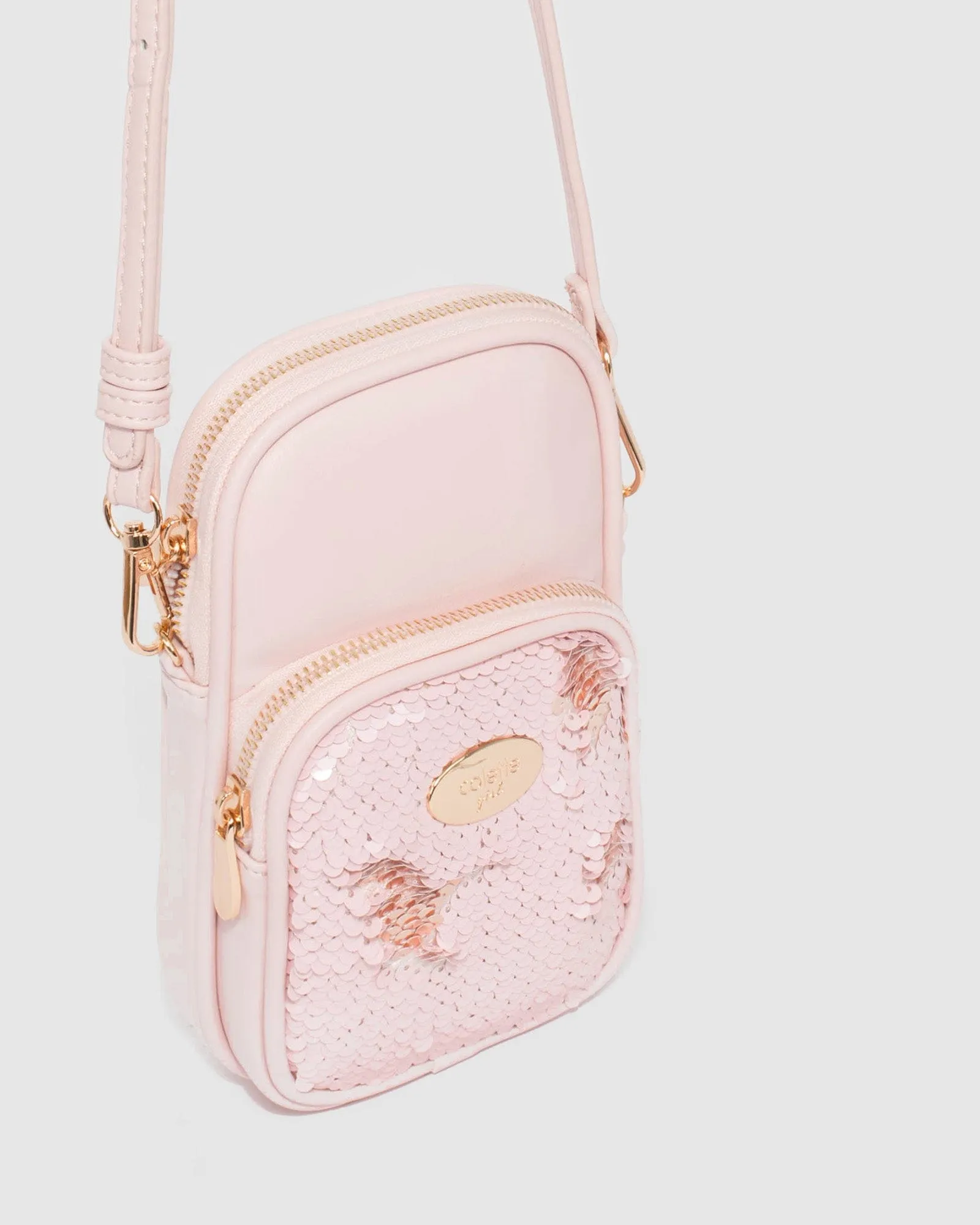 Pink Koni Sequin Kids Crossbody Bag