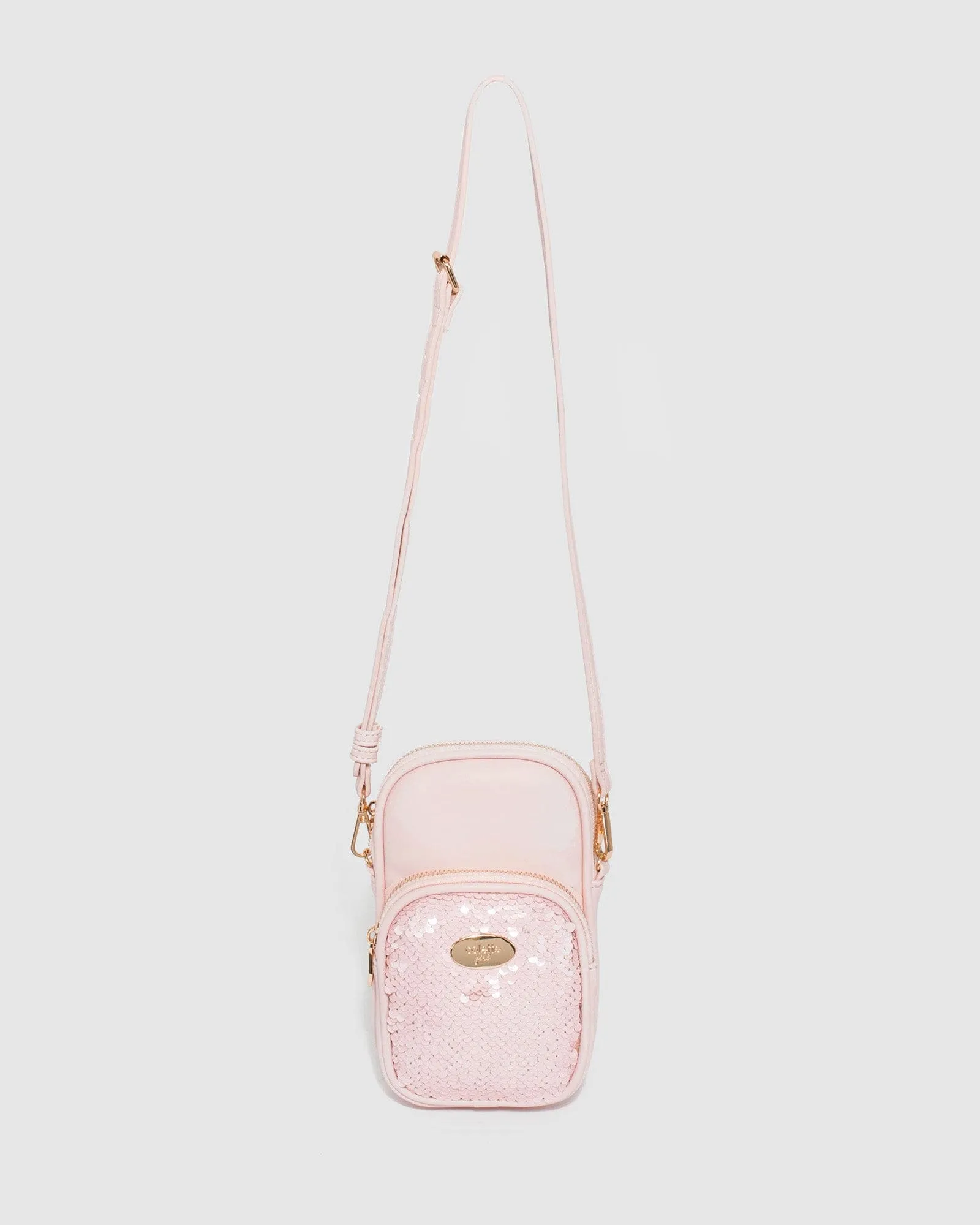 Pink Koni Sequin Kids Crossbody Bag