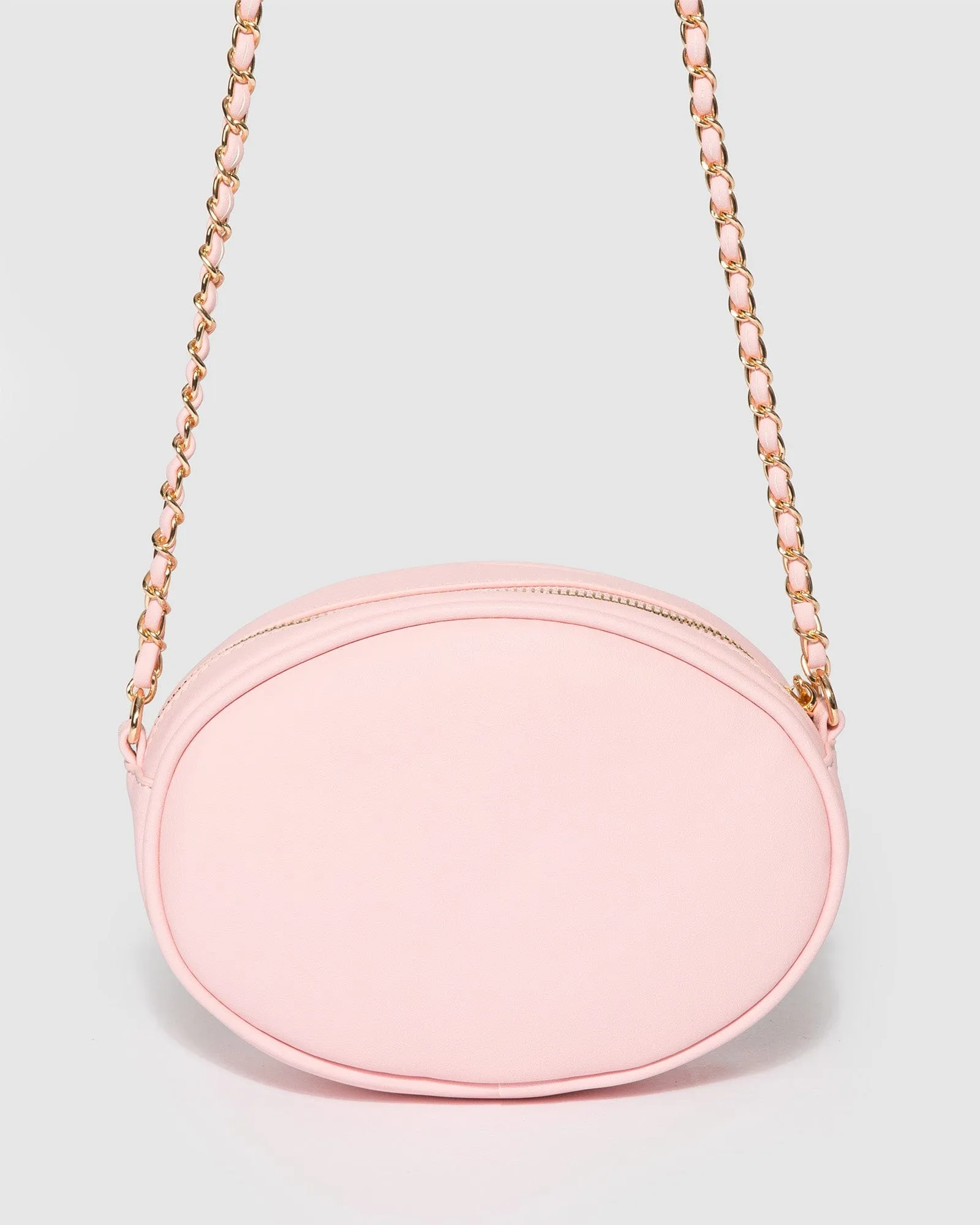 Pink Lilly Quilted Chain Crossbody Bag