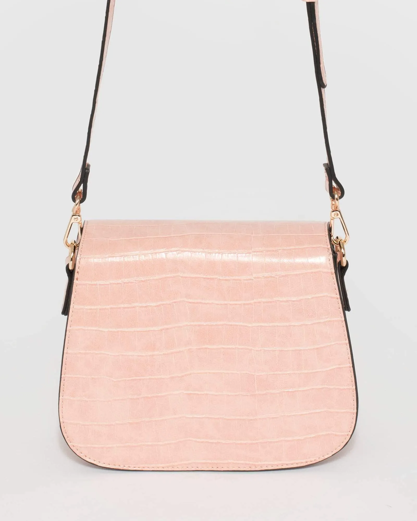 Pink Lindsay Buckle Crossbody Bag