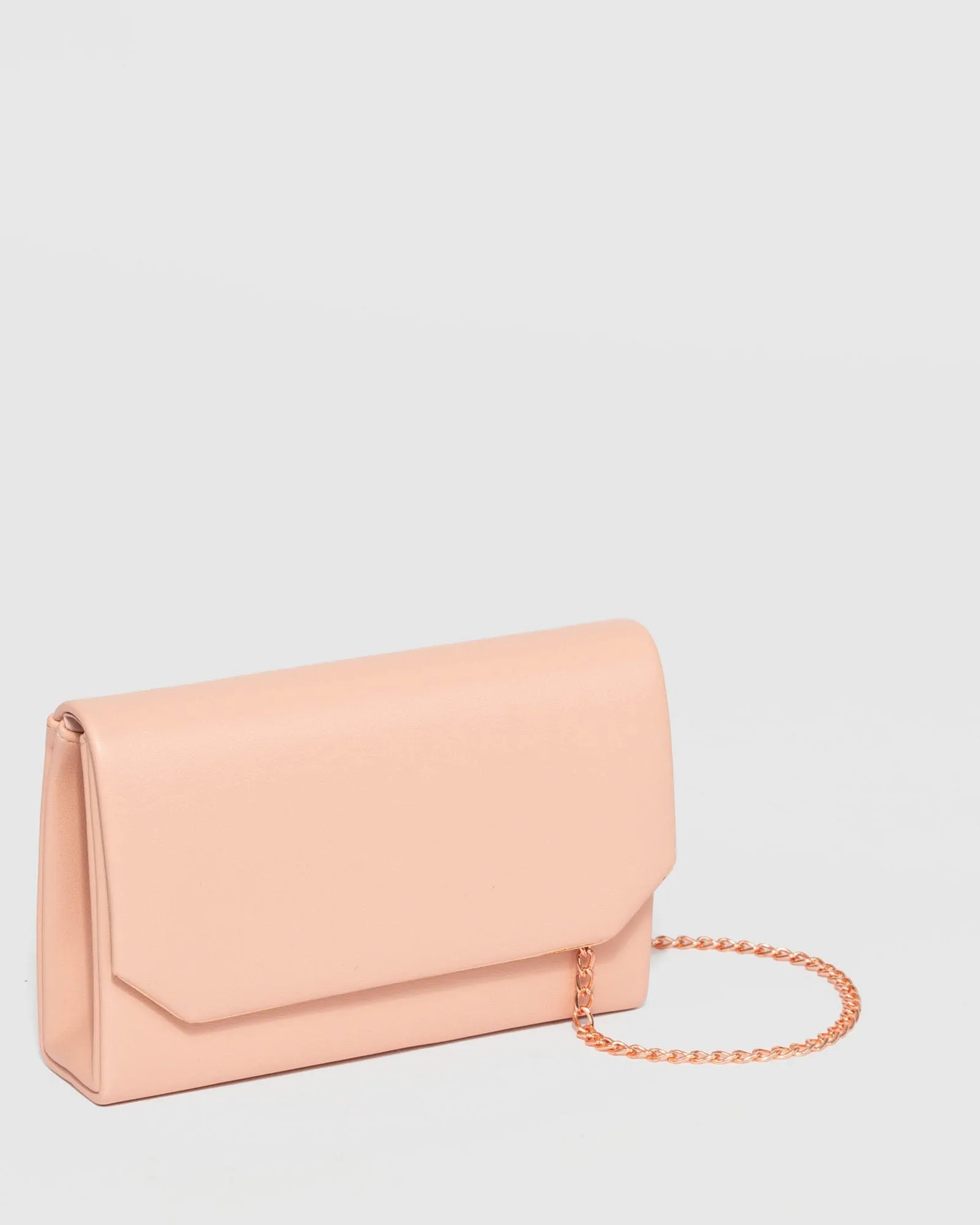 Pink Penny Flap Clutch Bag