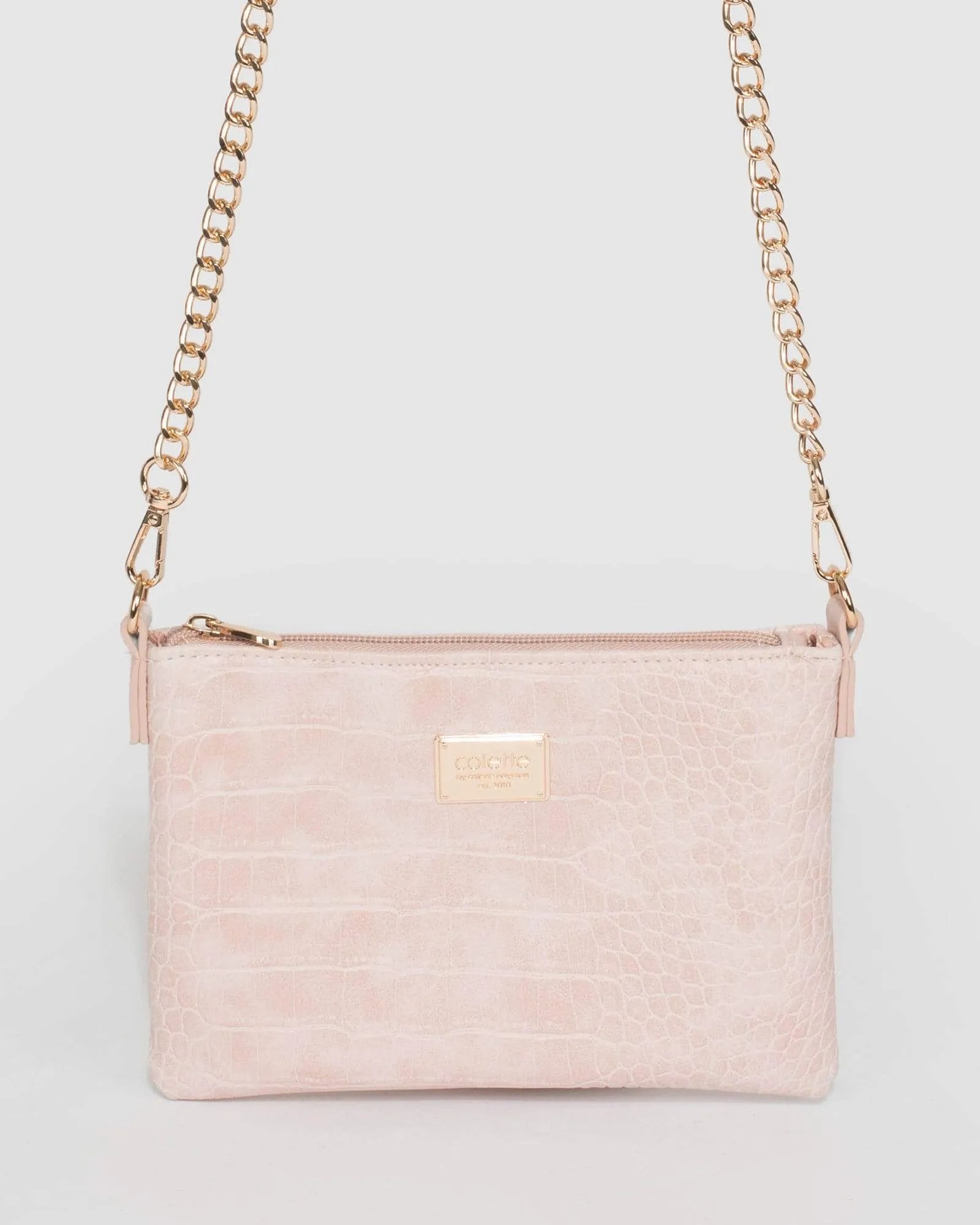 Pink Peta Chain Crossbody Bag