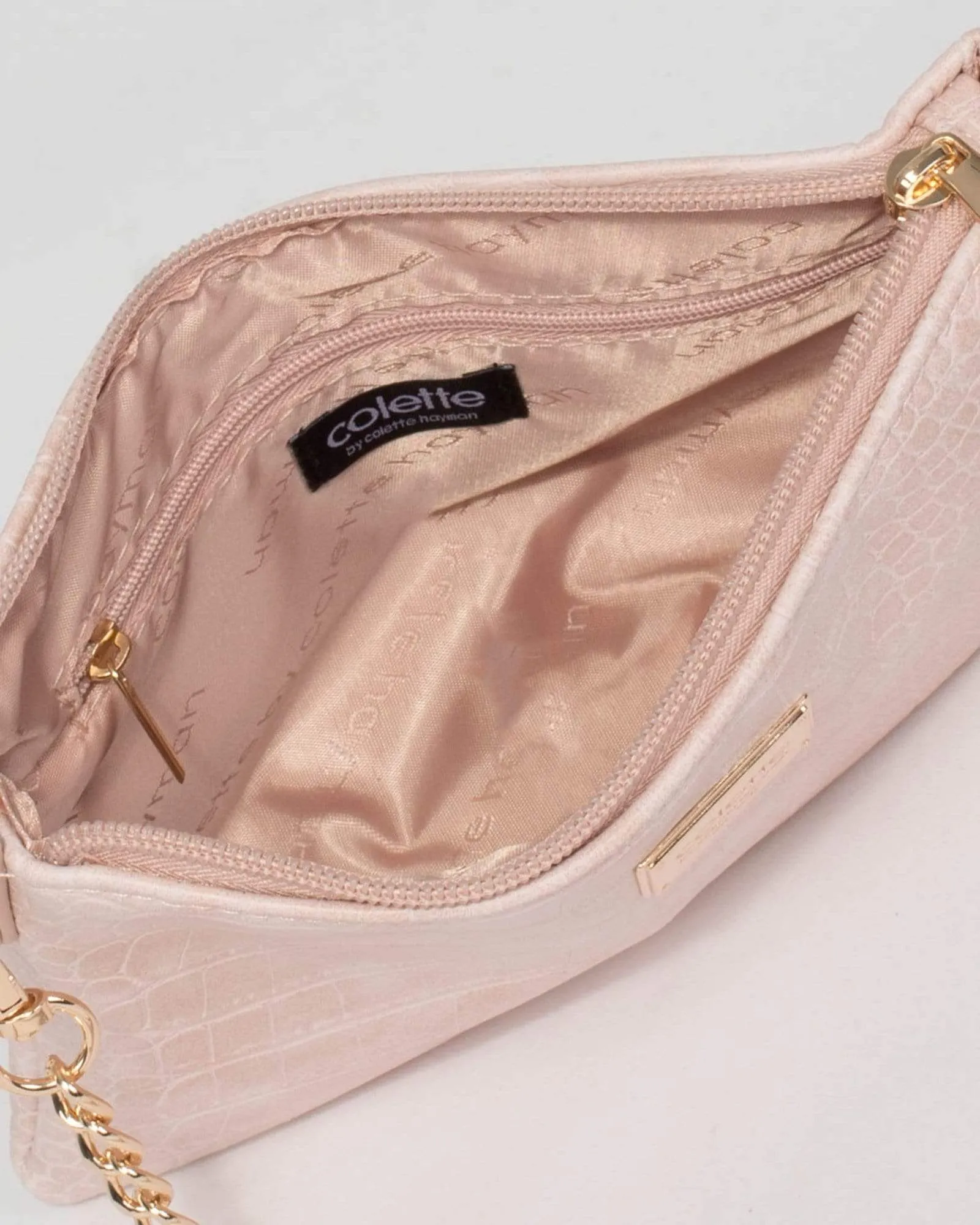 Pink Peta Chain Crossbody Bag