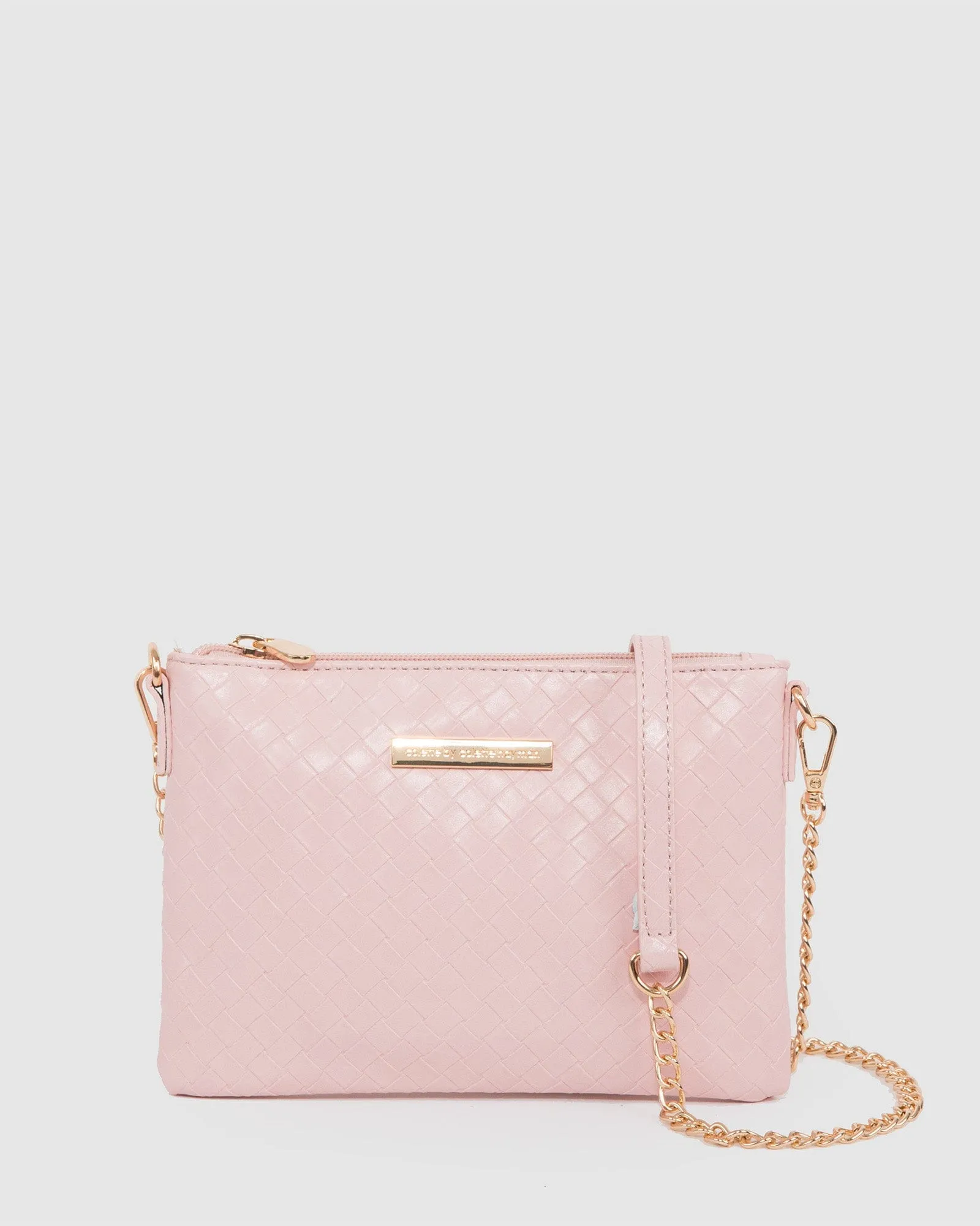 Pink Peta Wristlet Clutch Bag